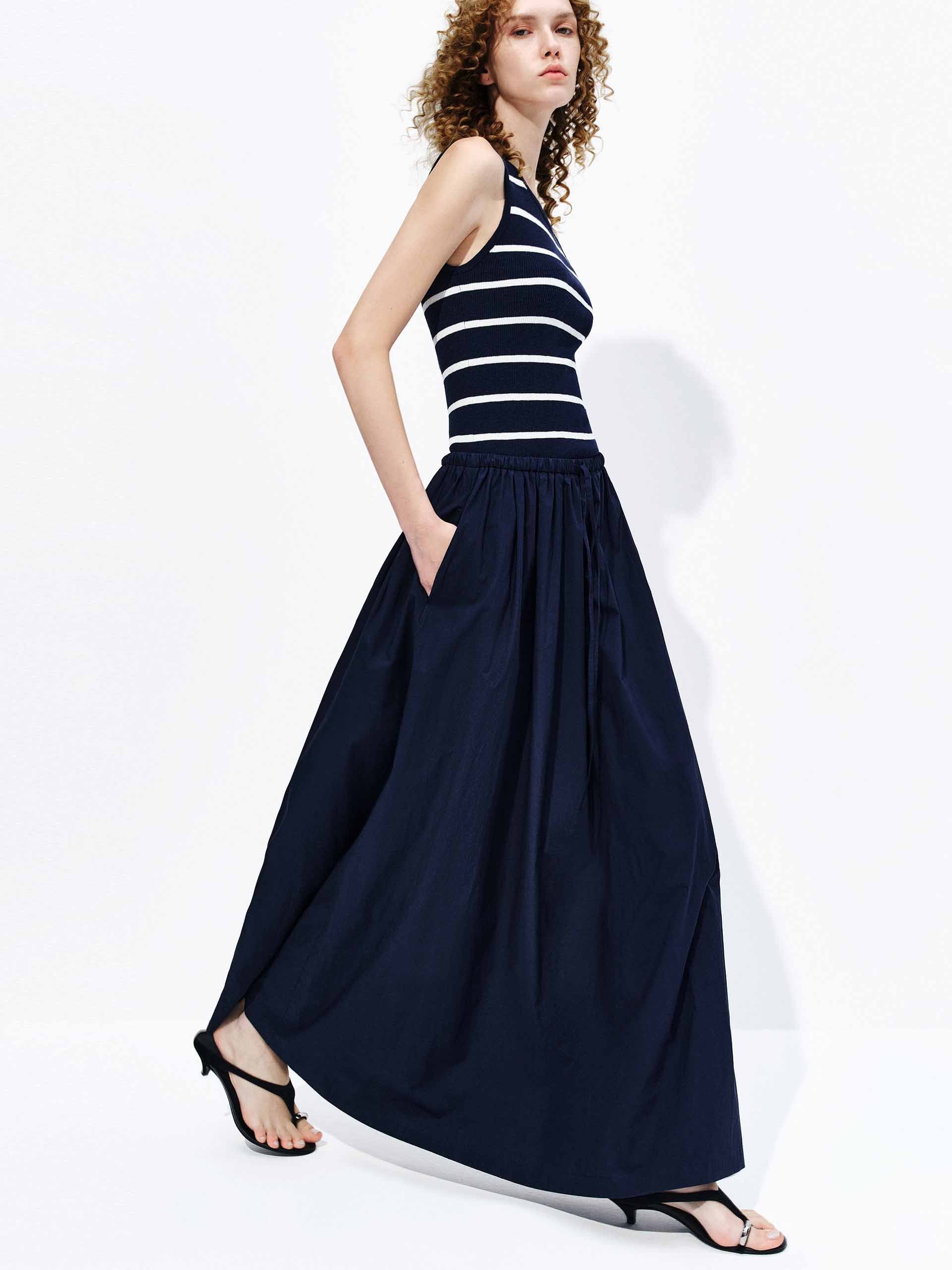 Panelled Striped Tank Dress - Image 11