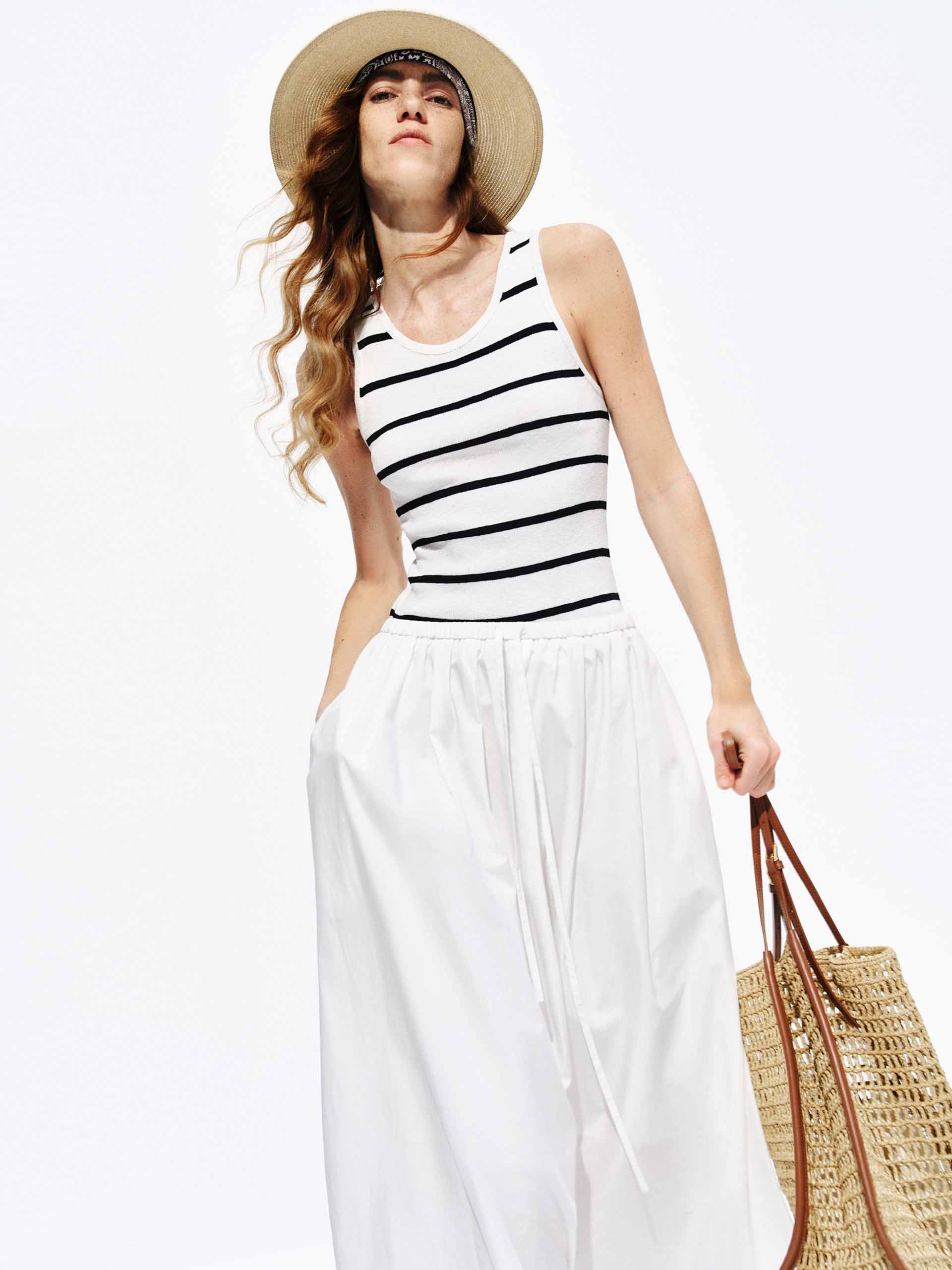 Panelled Striped Tank Dress - Image 6