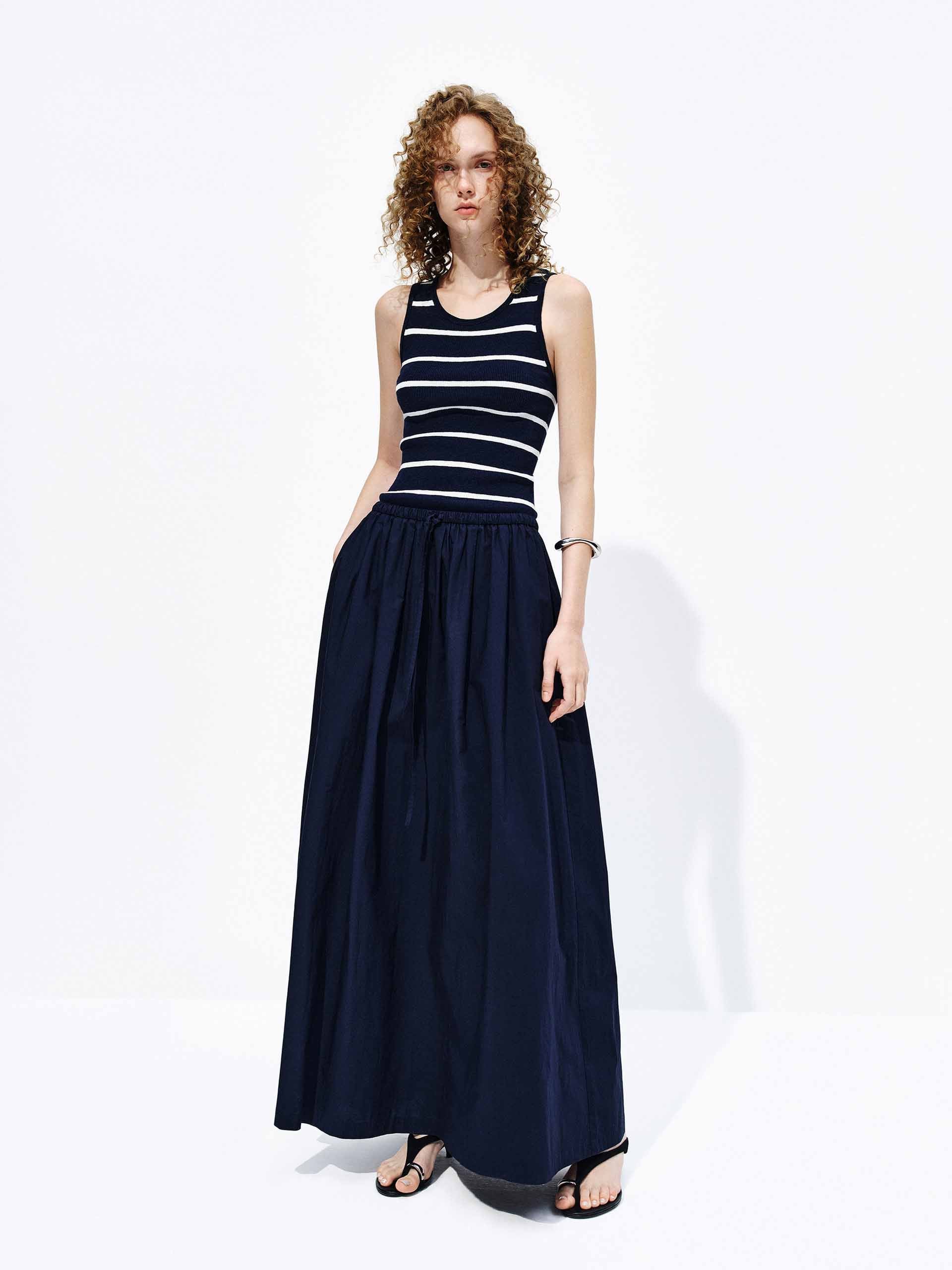 Panelled Striped Tank Dress - Image 9