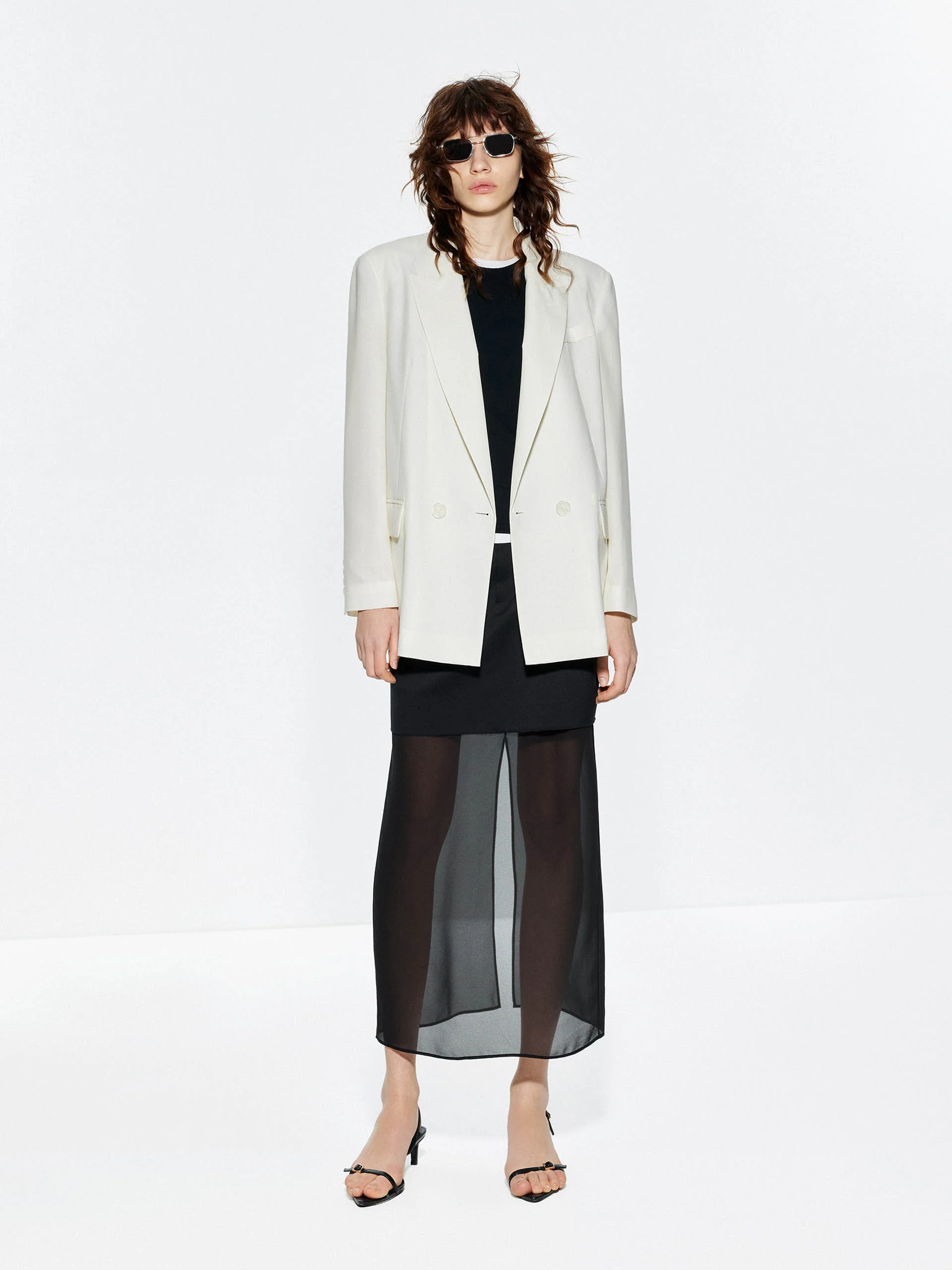 Peak Lapel Structured Blazer - Image 2
