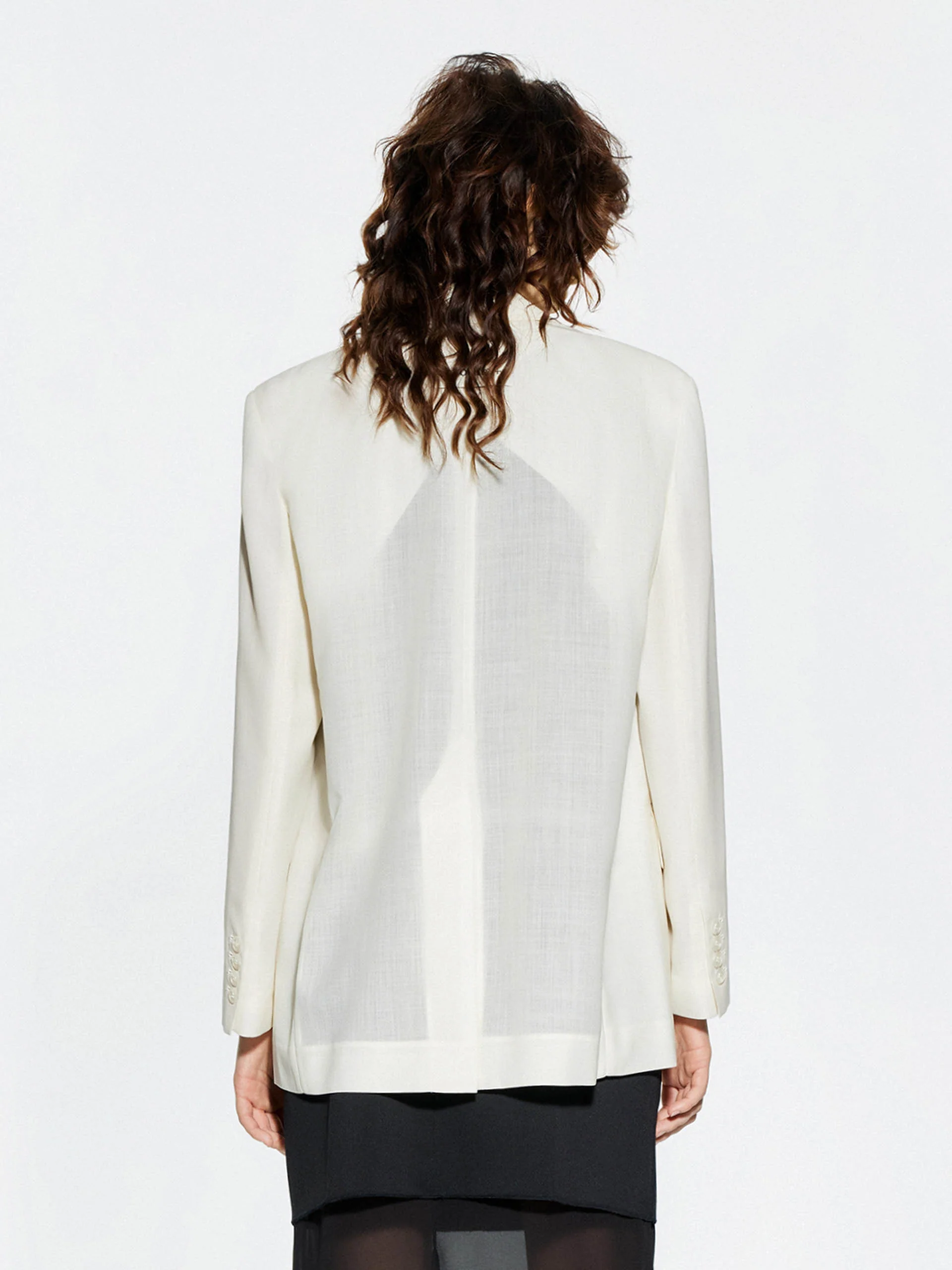 Peak Lapel Structured Blazer - Image 6