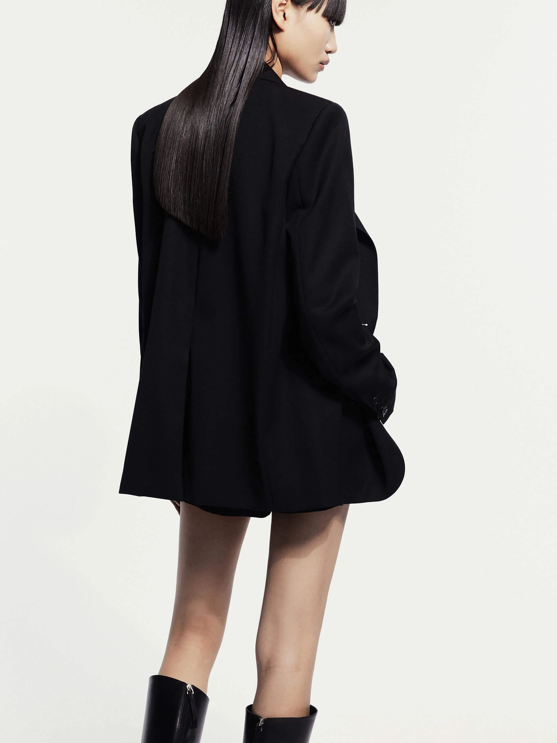 Peak Lapel Wool Blazer - Image 3