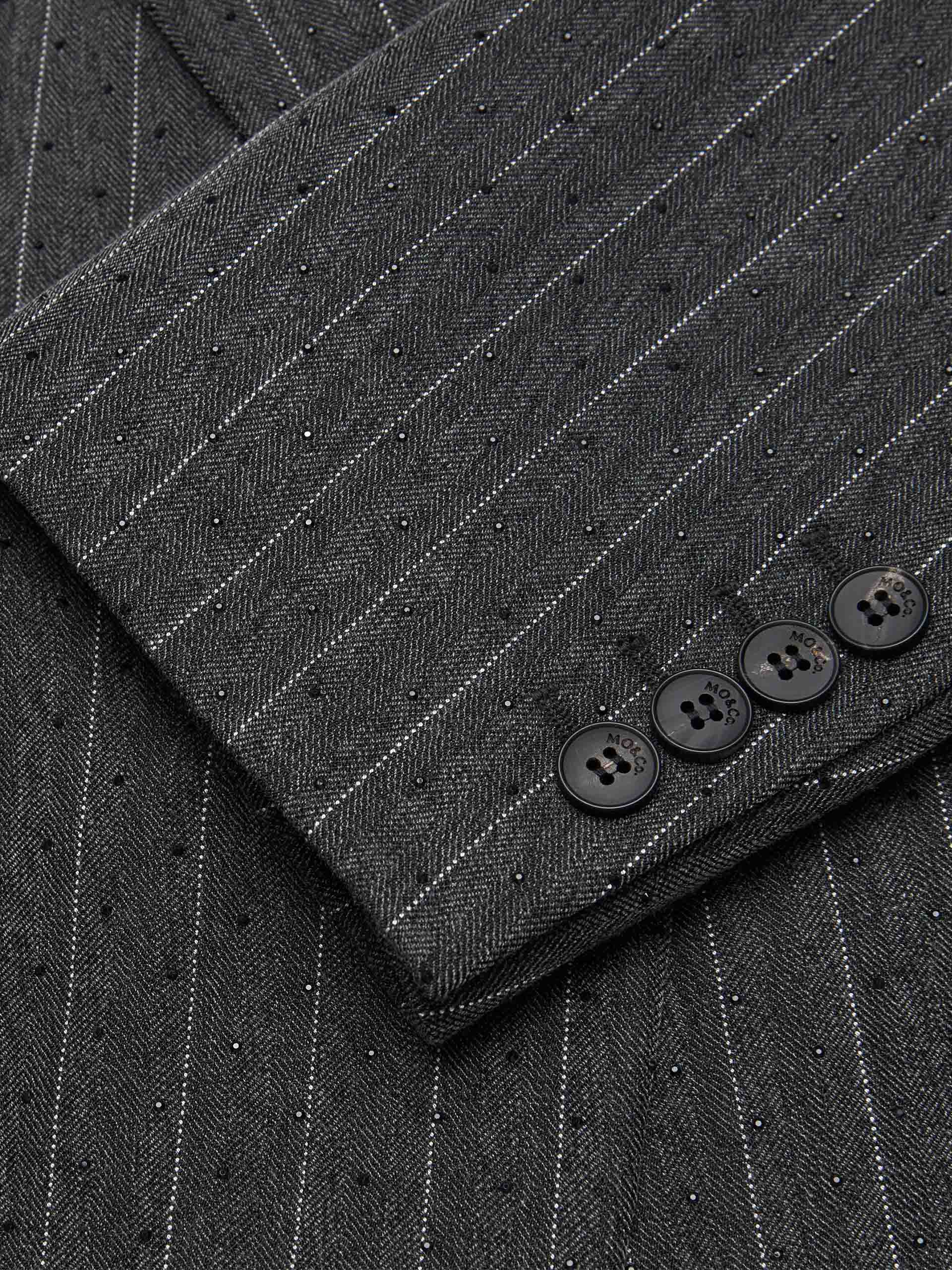 Pinstripe Structured Blazer - Image 9