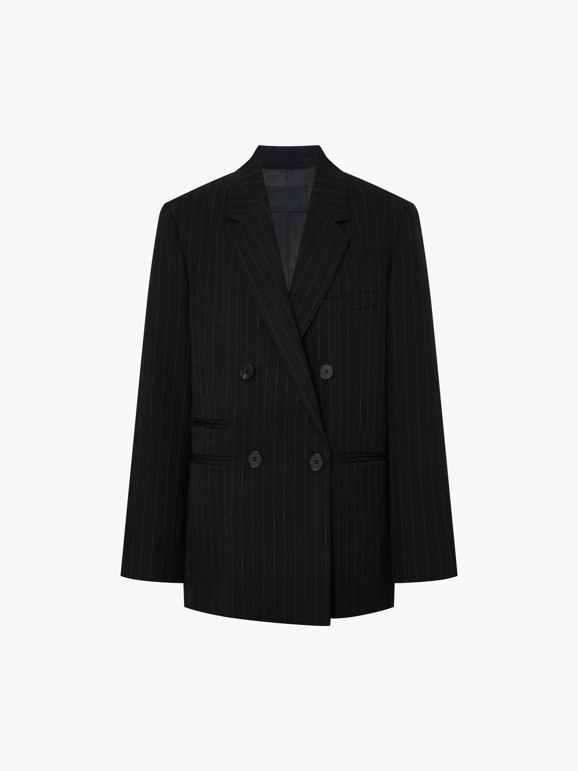 Pinstripe Wool Blazer - Image 5