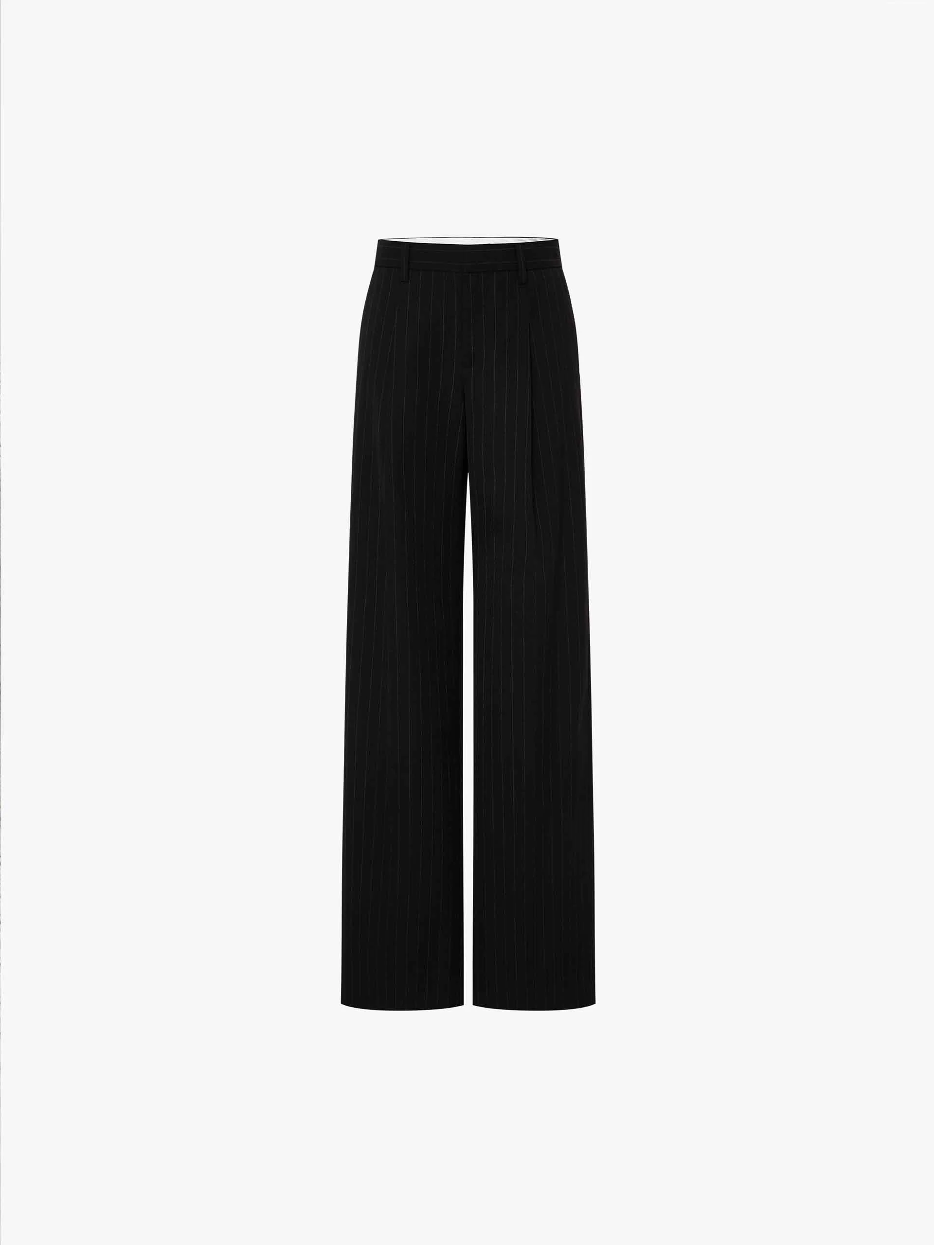 Pinstriped Wool Pants - Image 5
