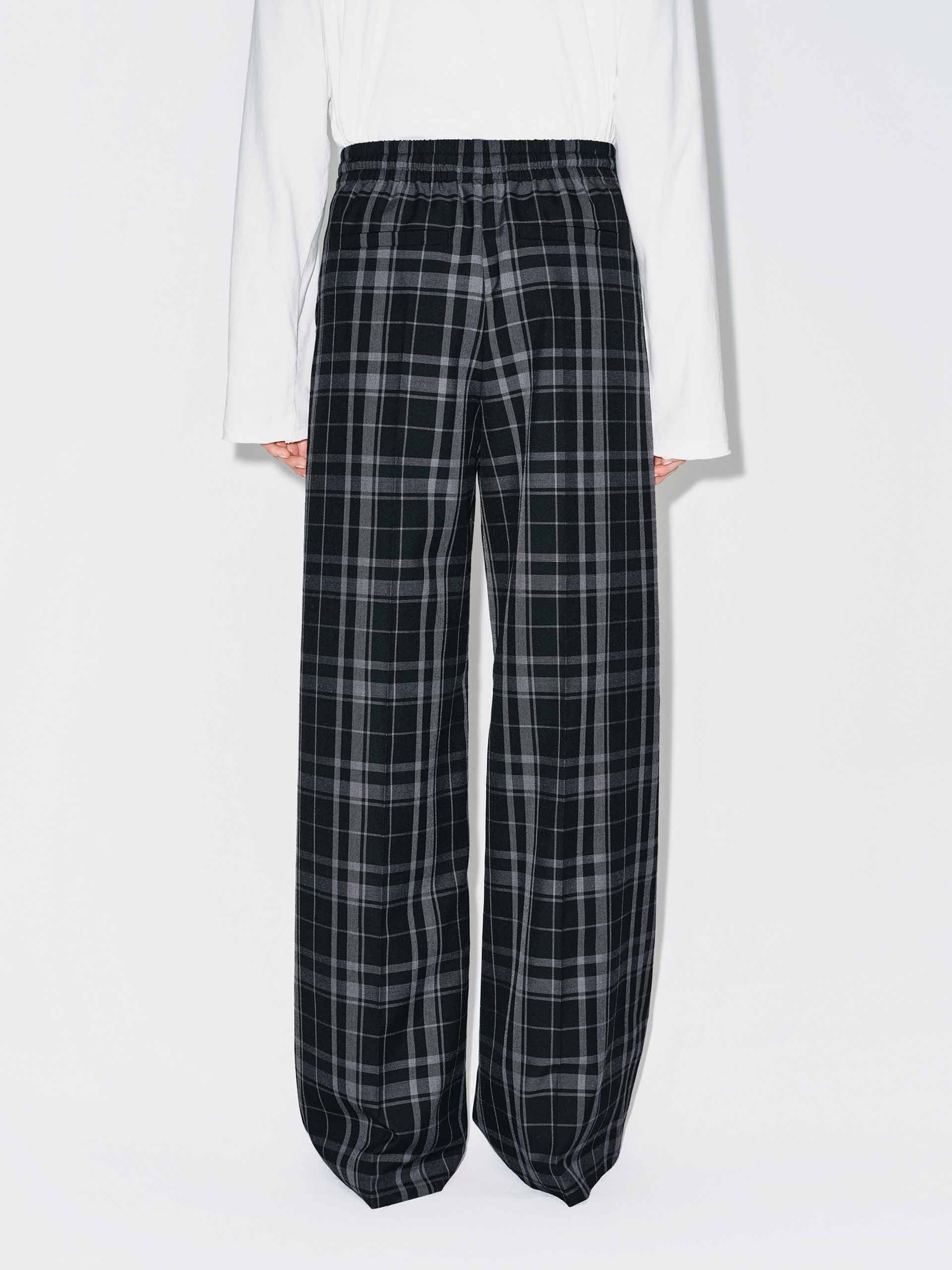 Plaid Drawstring Trousers - Image 6