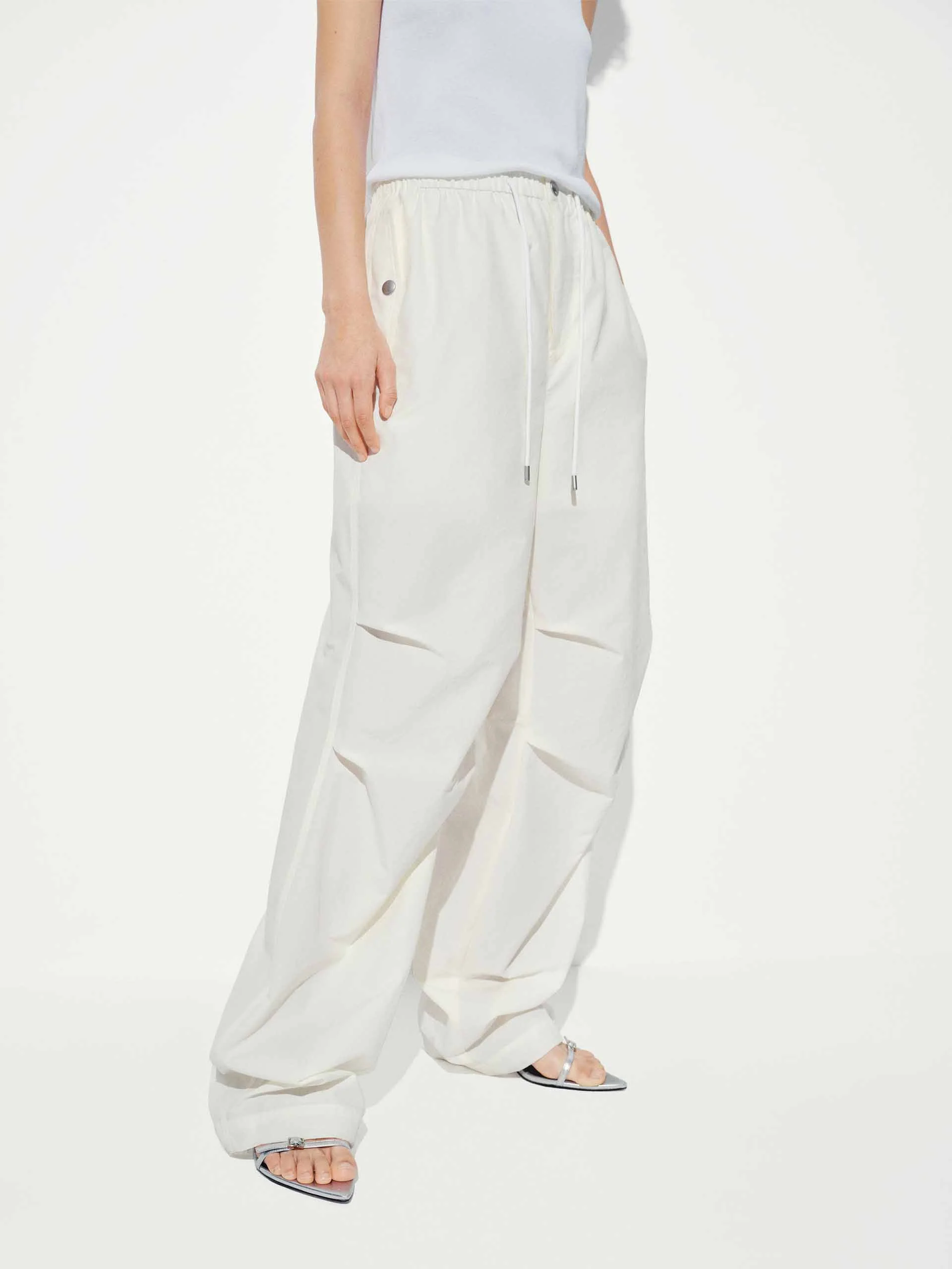 Pleated Drawstring Trousers - Image 3