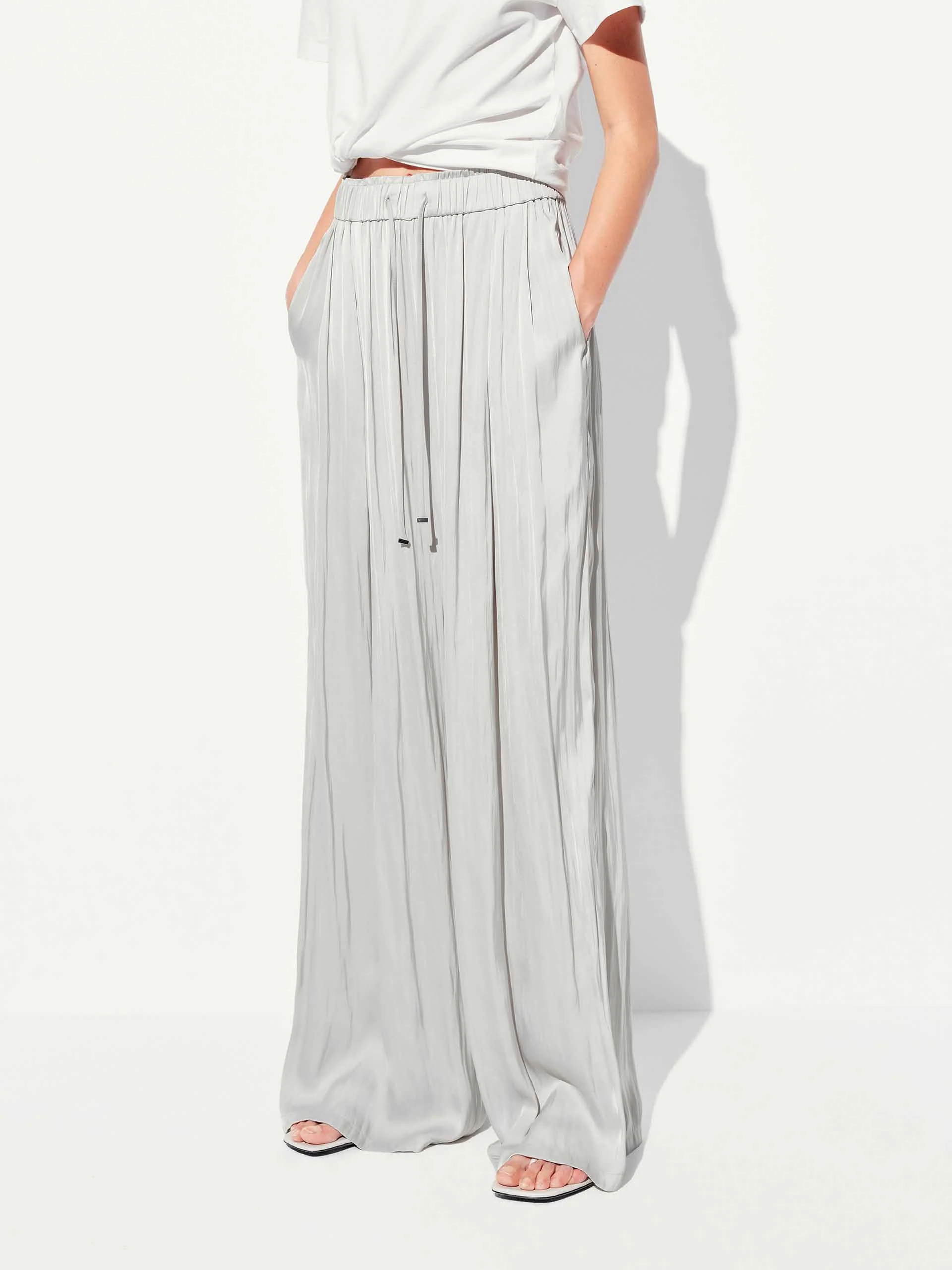 Pleated Drawstring Waist Trousers - Image 10