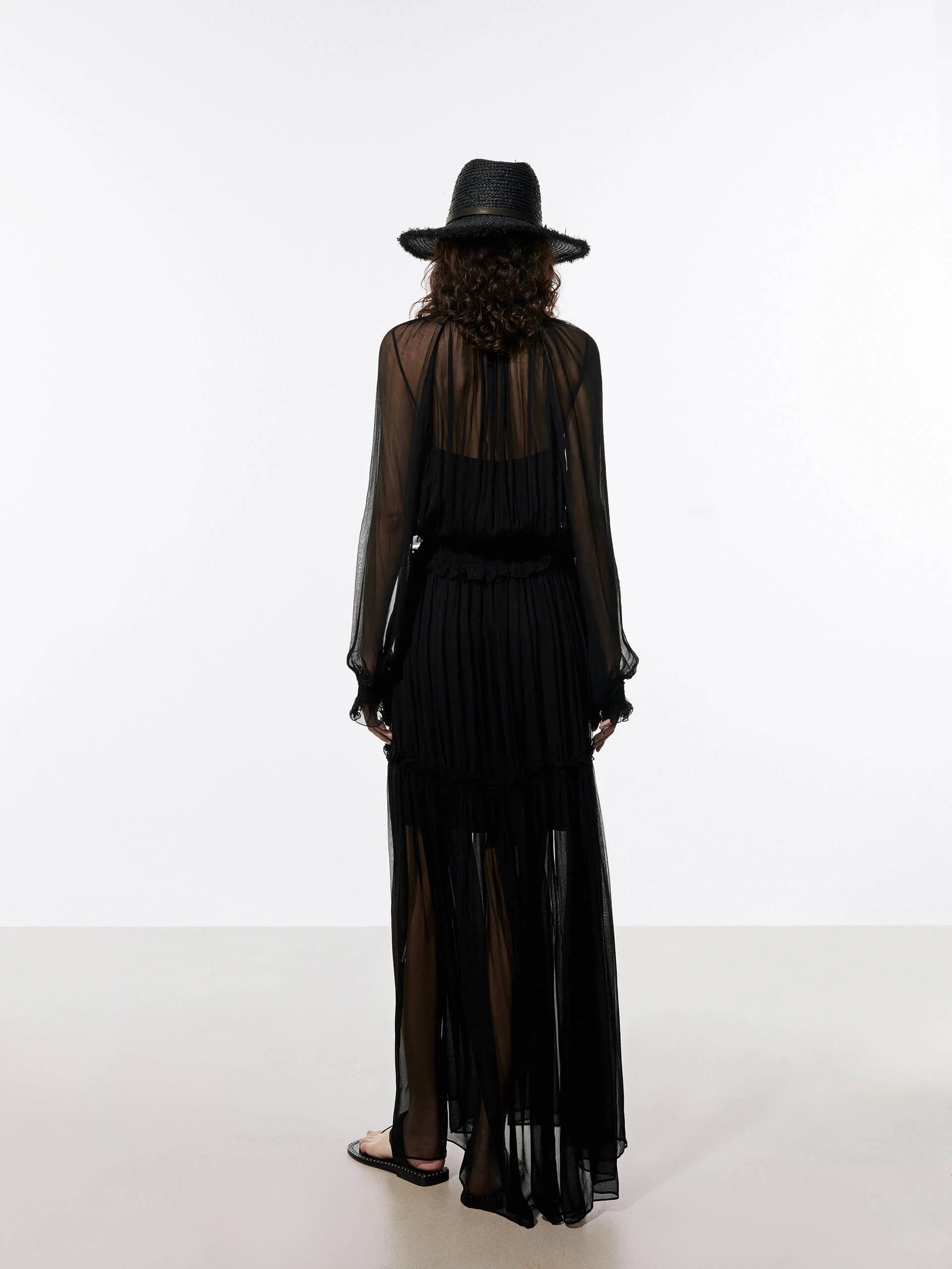 Pleated Flowy Maxi Dress - Image 3