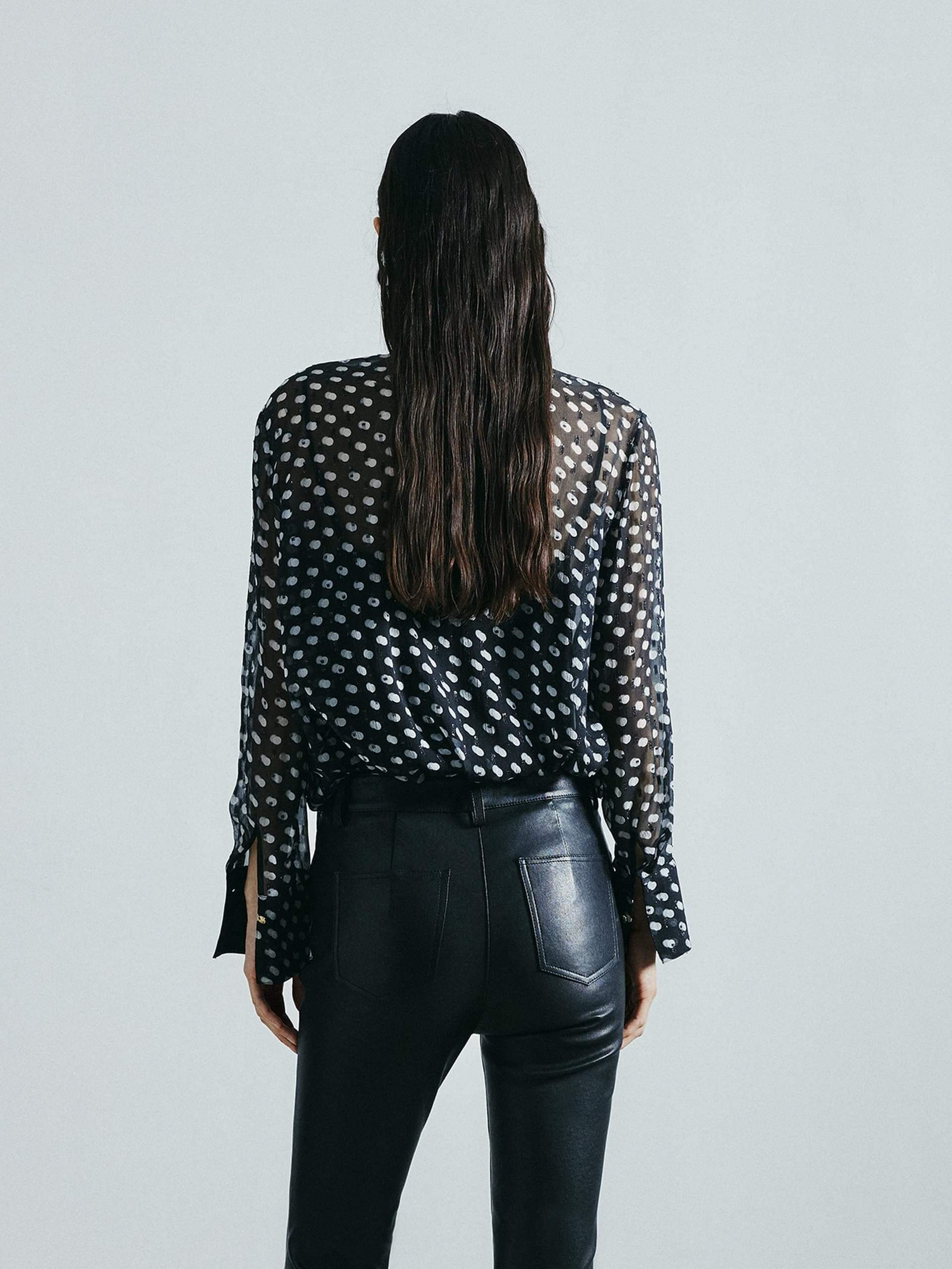 Polka Dot Silk Shirt - Image 7