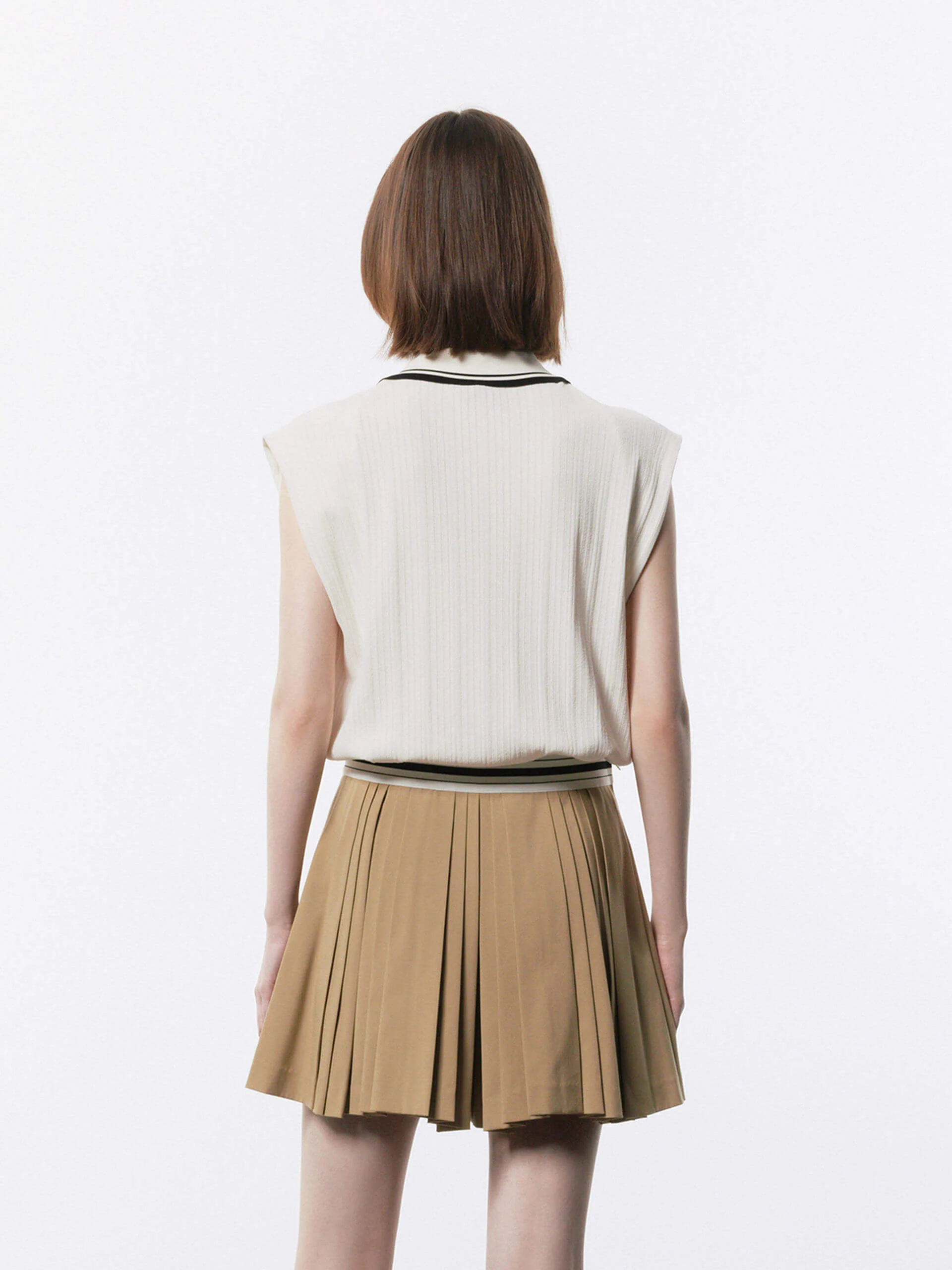 Polo Collar Sleeveless Top - Image 6