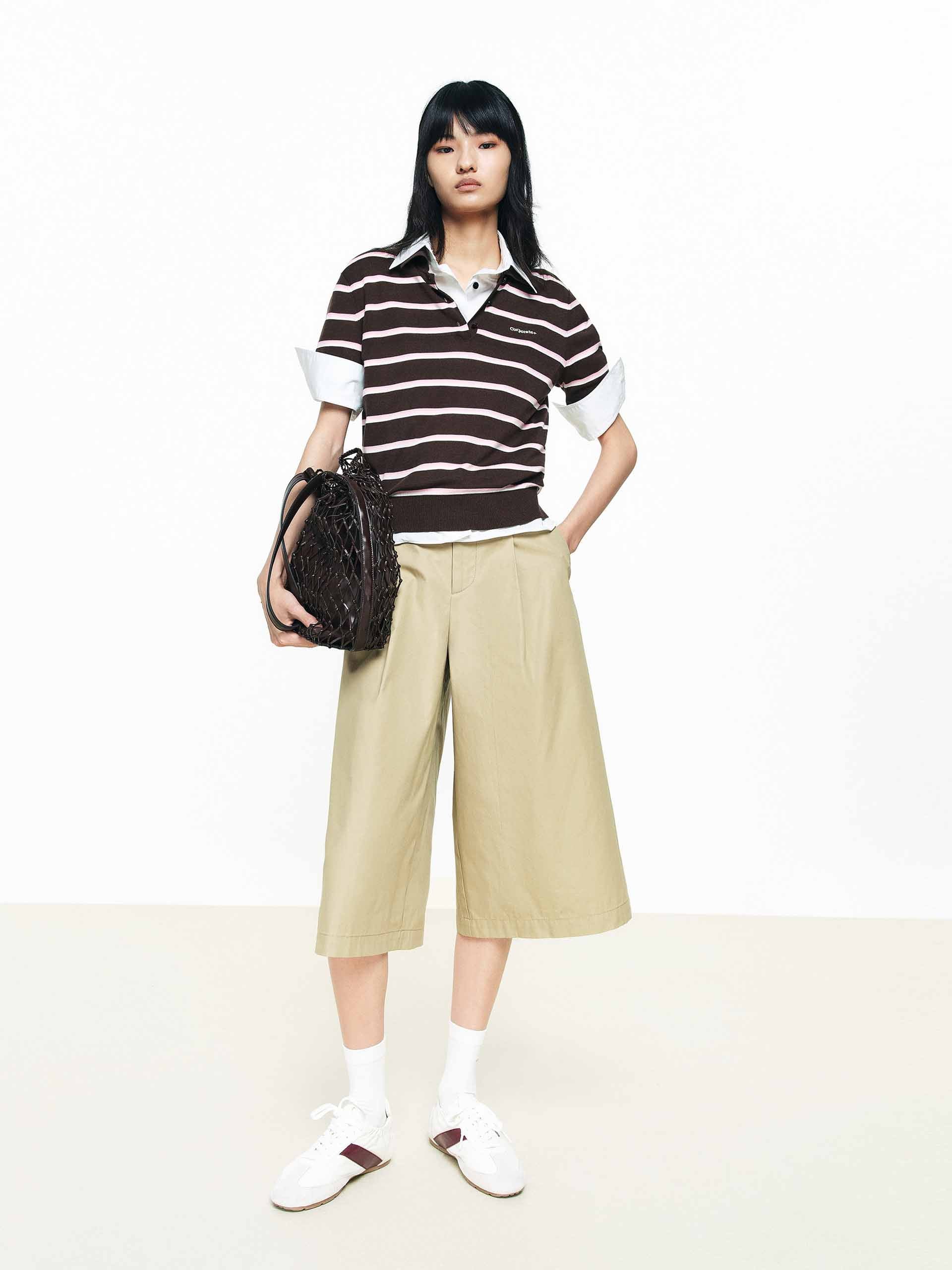 Polo Neck Striped Top - Image 2