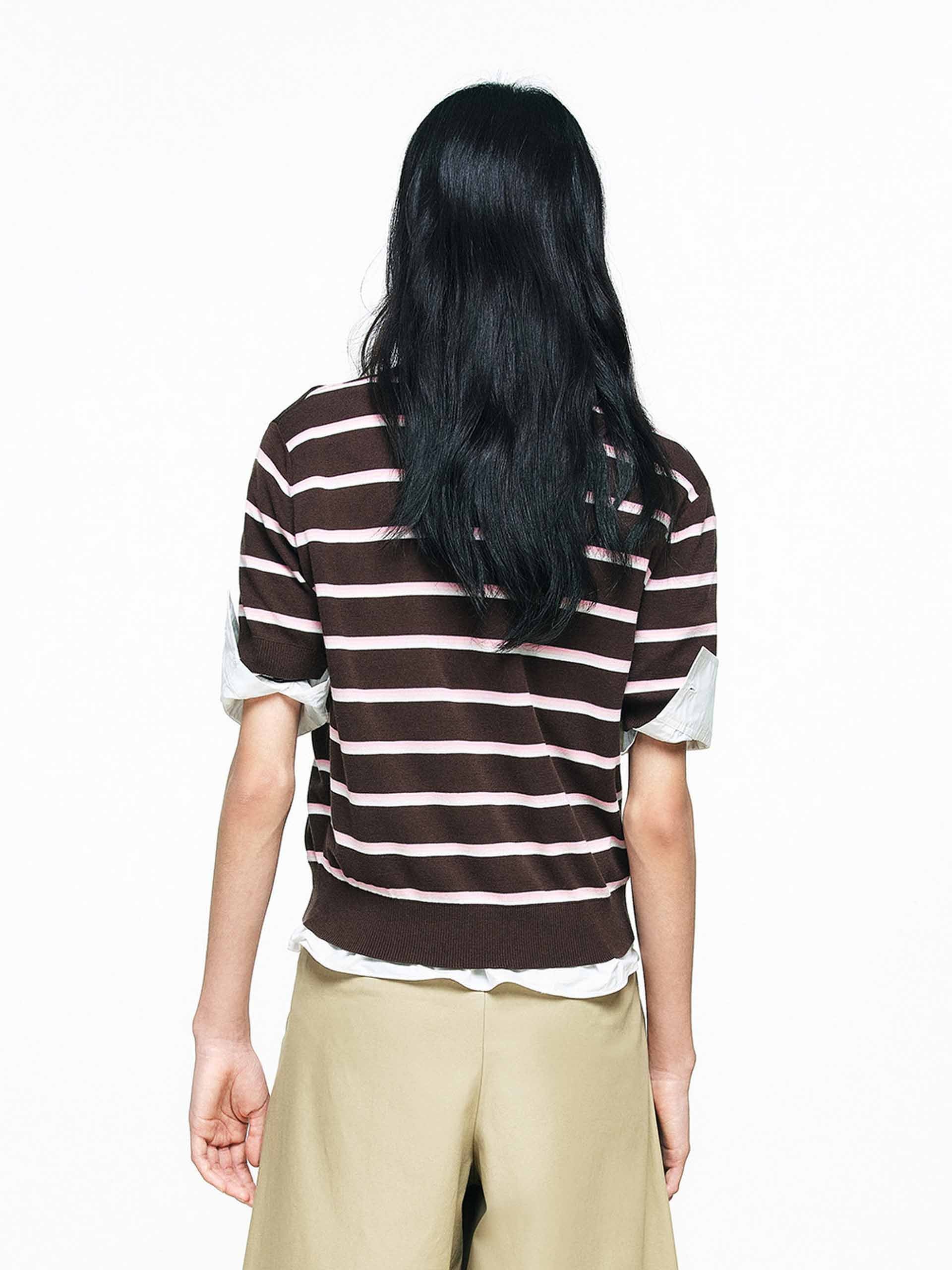 Polo Neck Striped Top - Image 6