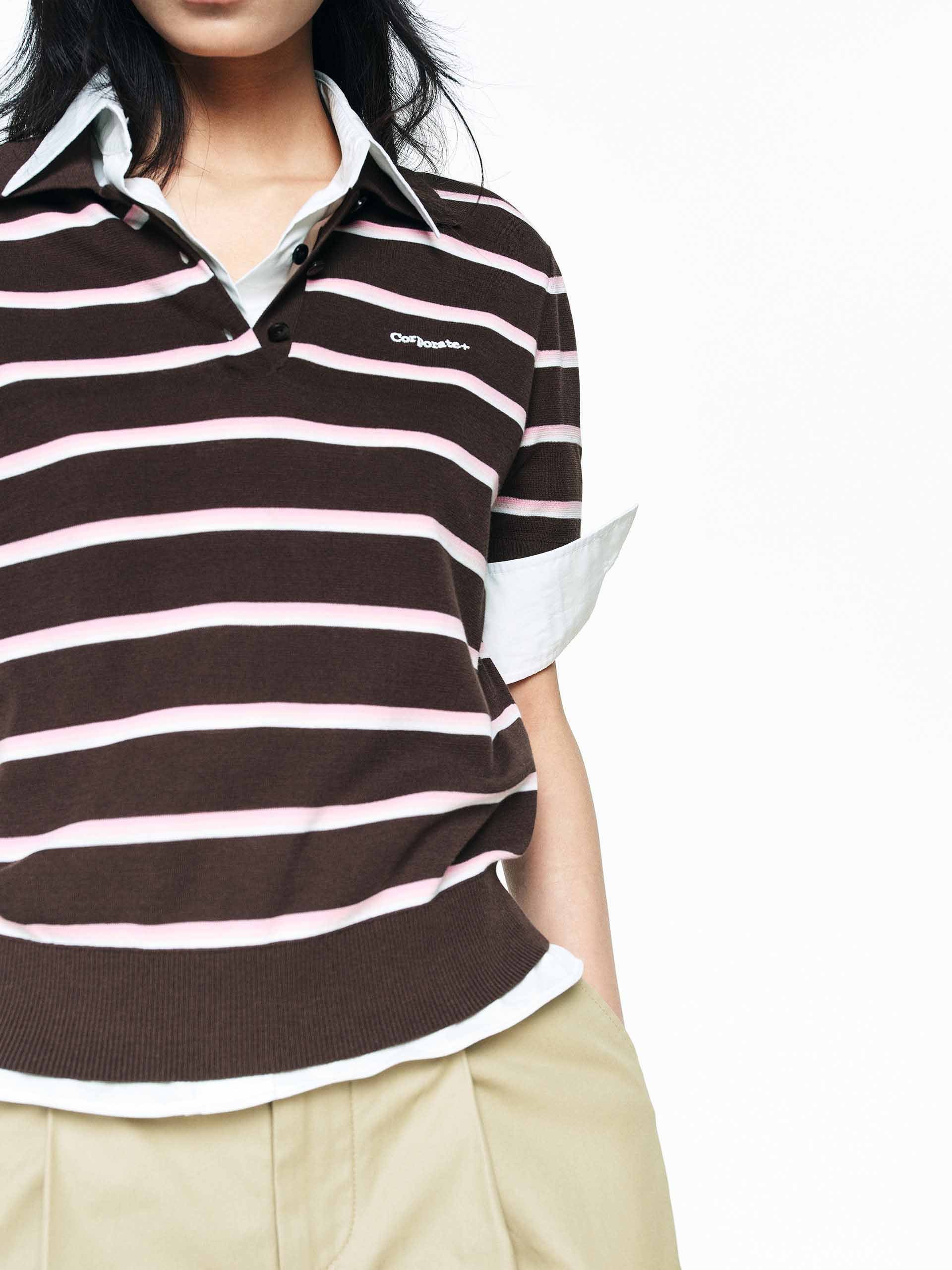 Polo Neck Striped Top - Image 8