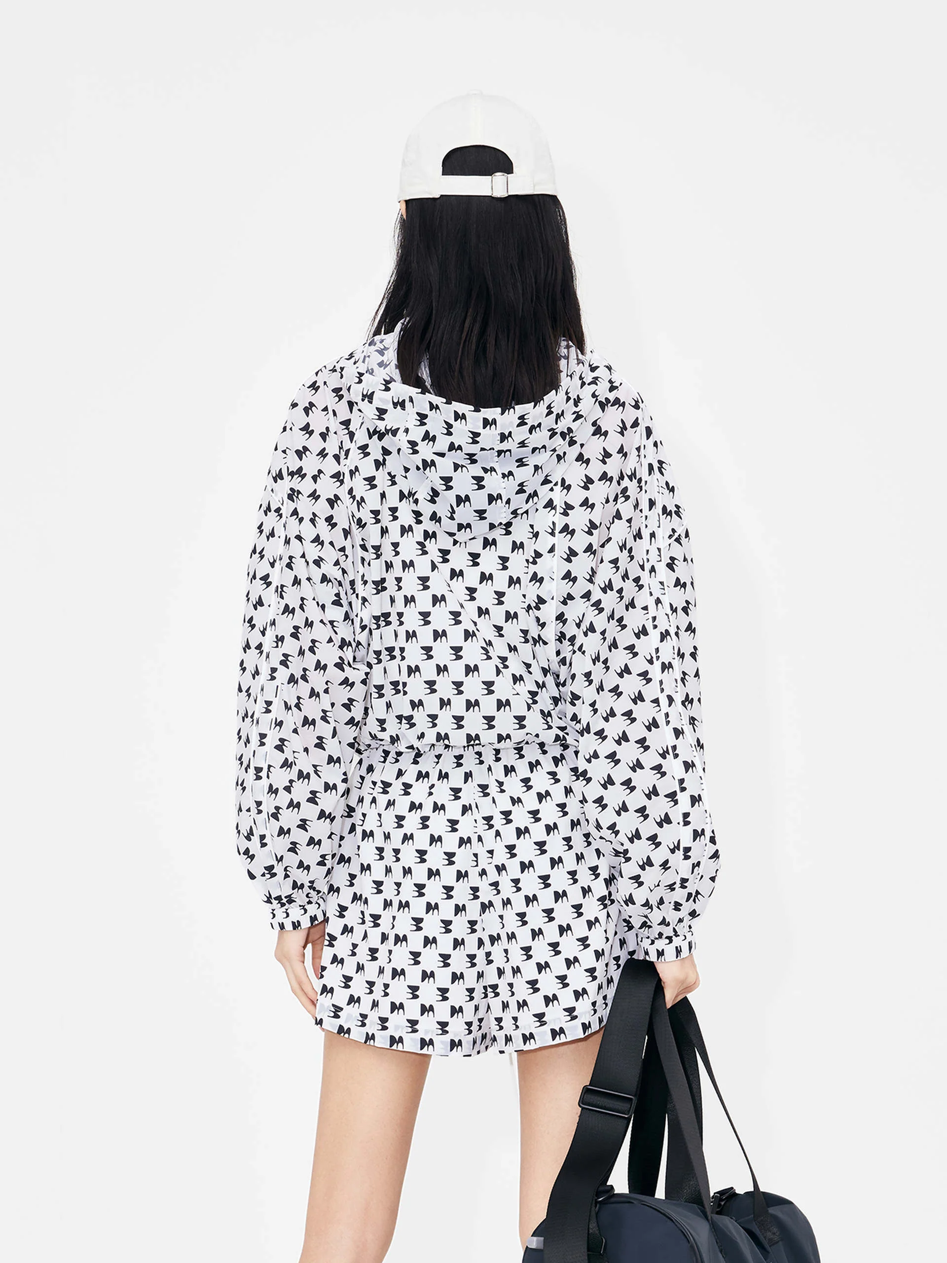 Printed Sheer Hoodie Jacket - Image 3