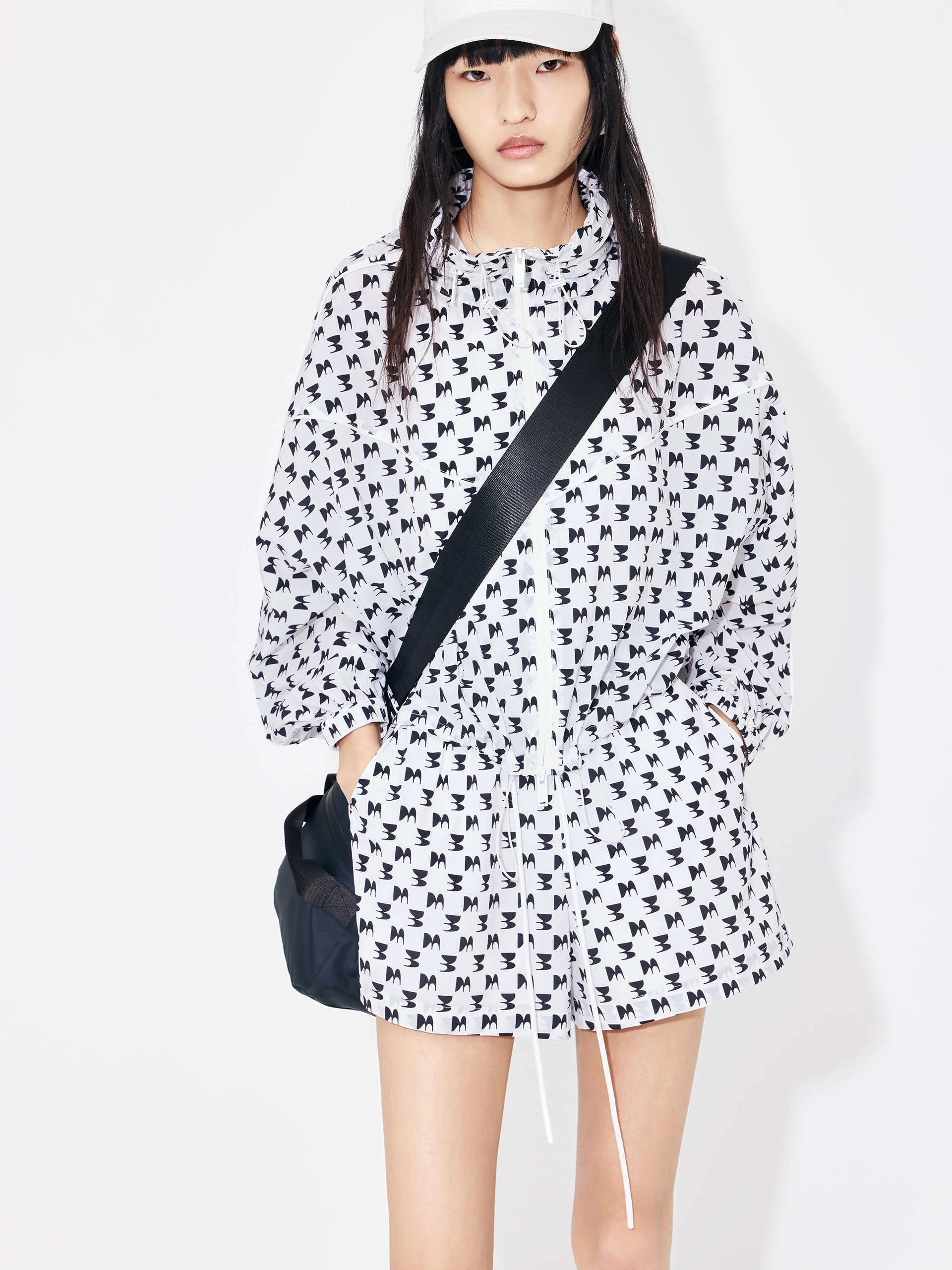 Printed Sheer Hoodie Jacket - Image 6