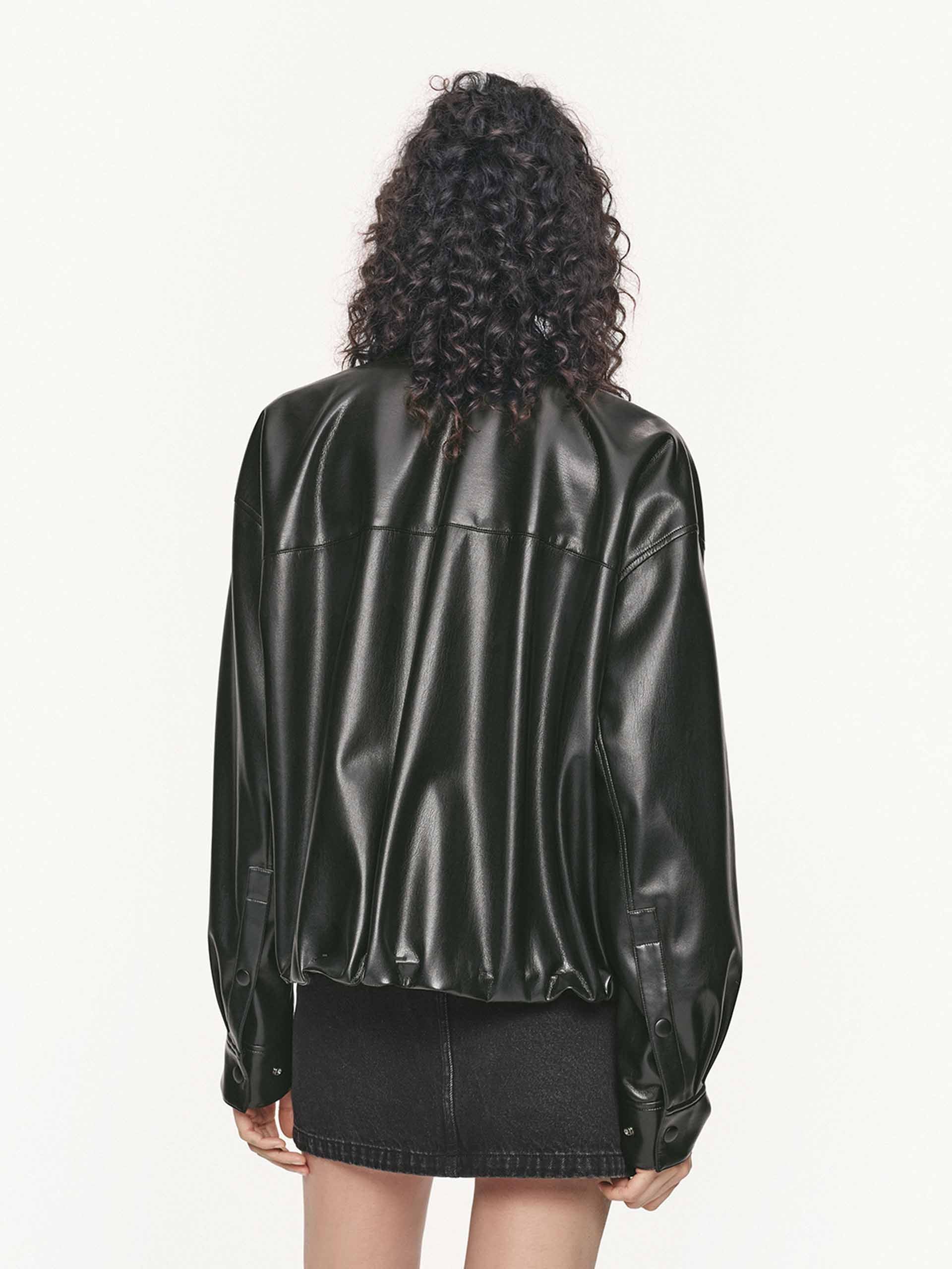 PU Leather Cropped Jacket - Image 14