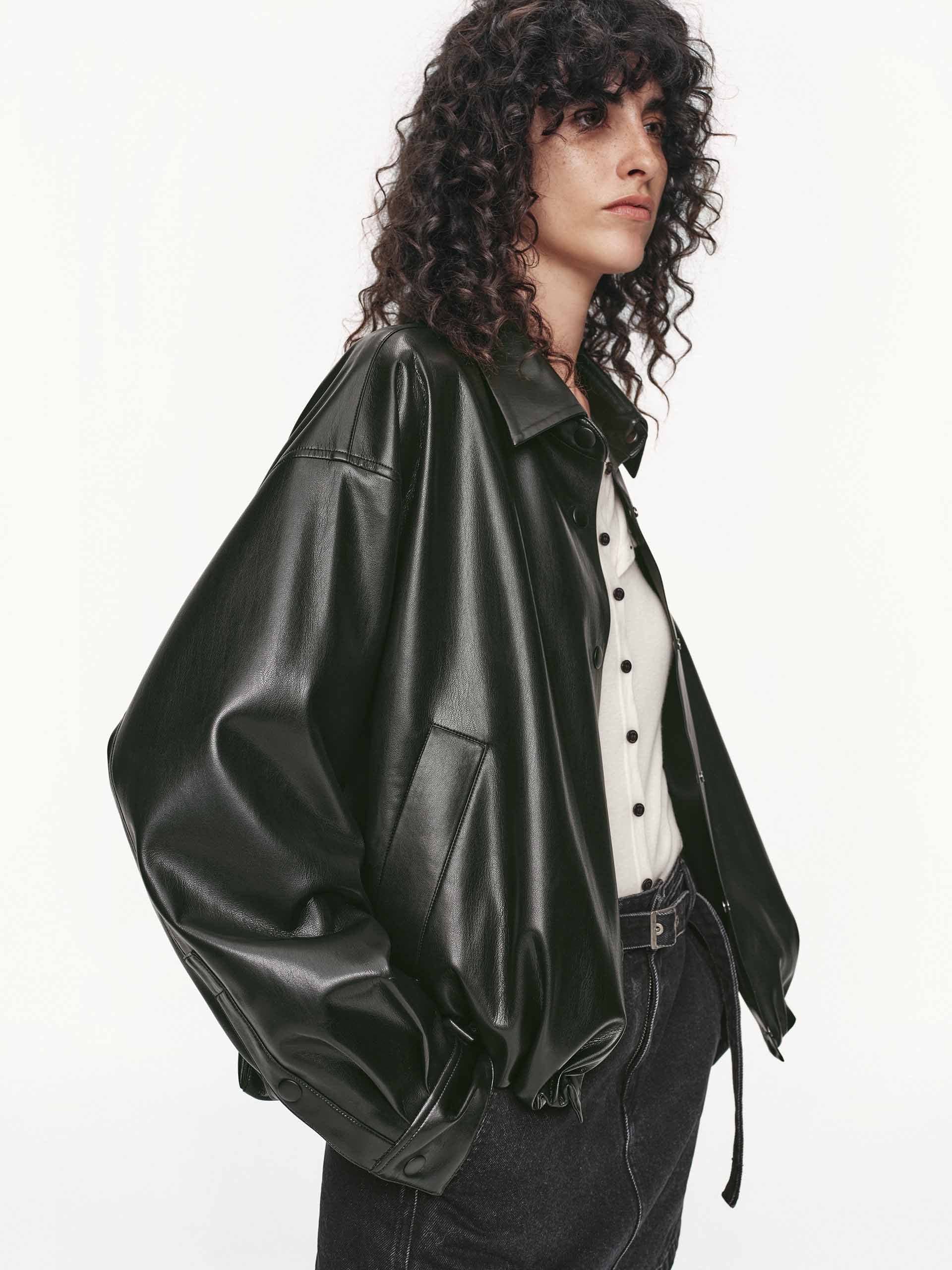PU Leather Cropped Jacket - Image 16