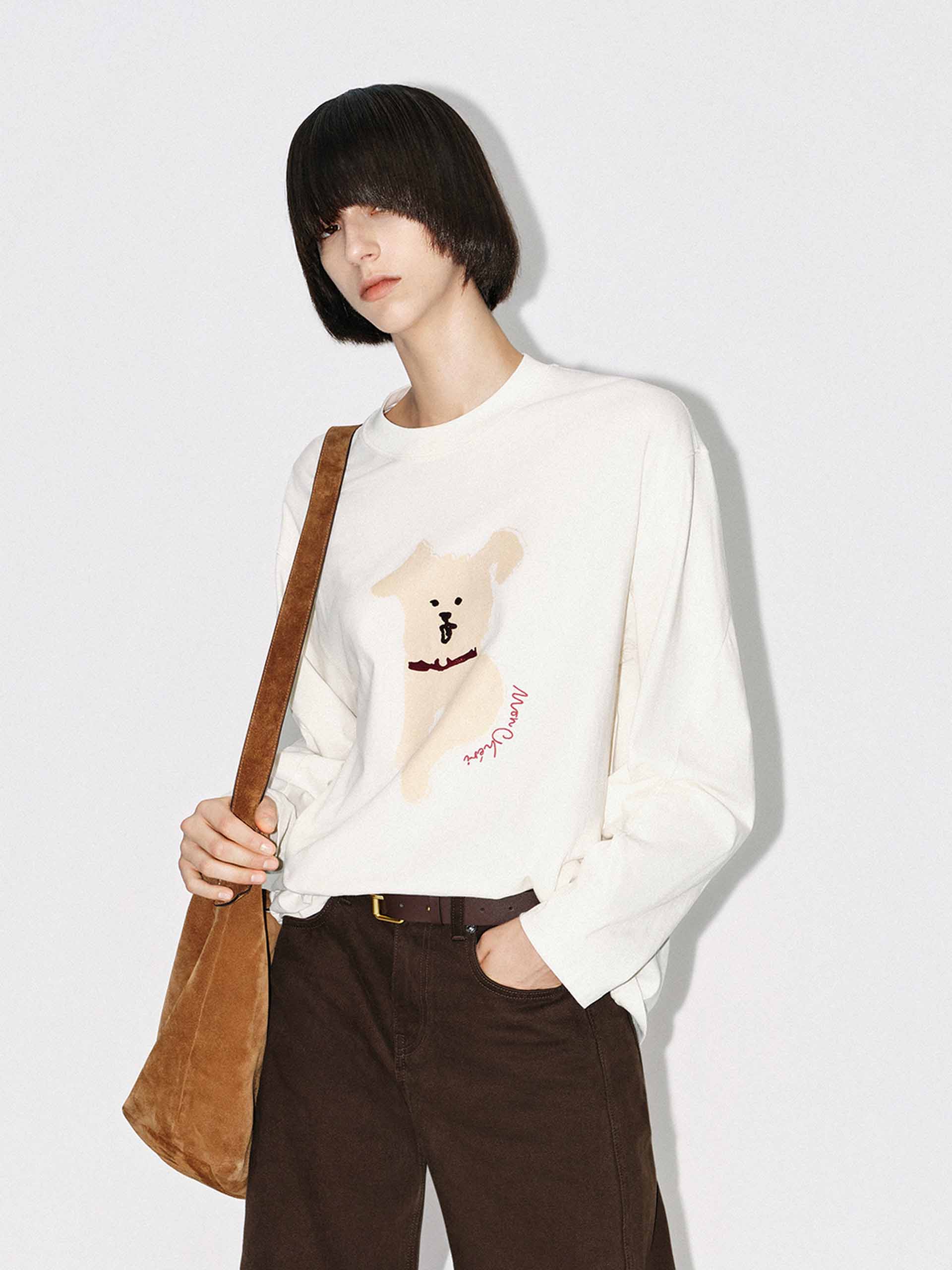 Puppy Pattern Cotton T-shirt - Image 3