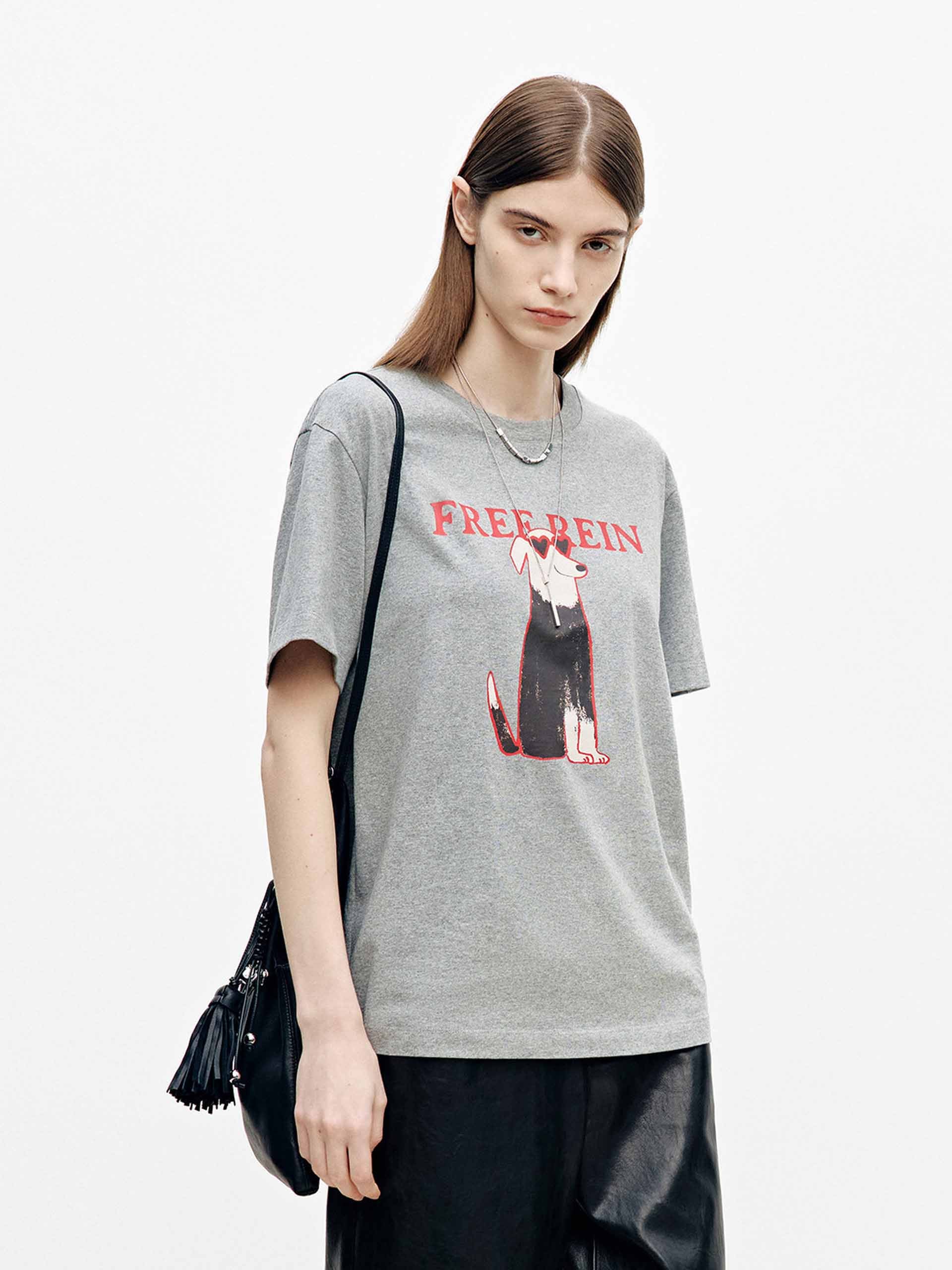 Puppy Pattern Crewneck T-shirt - Image 13