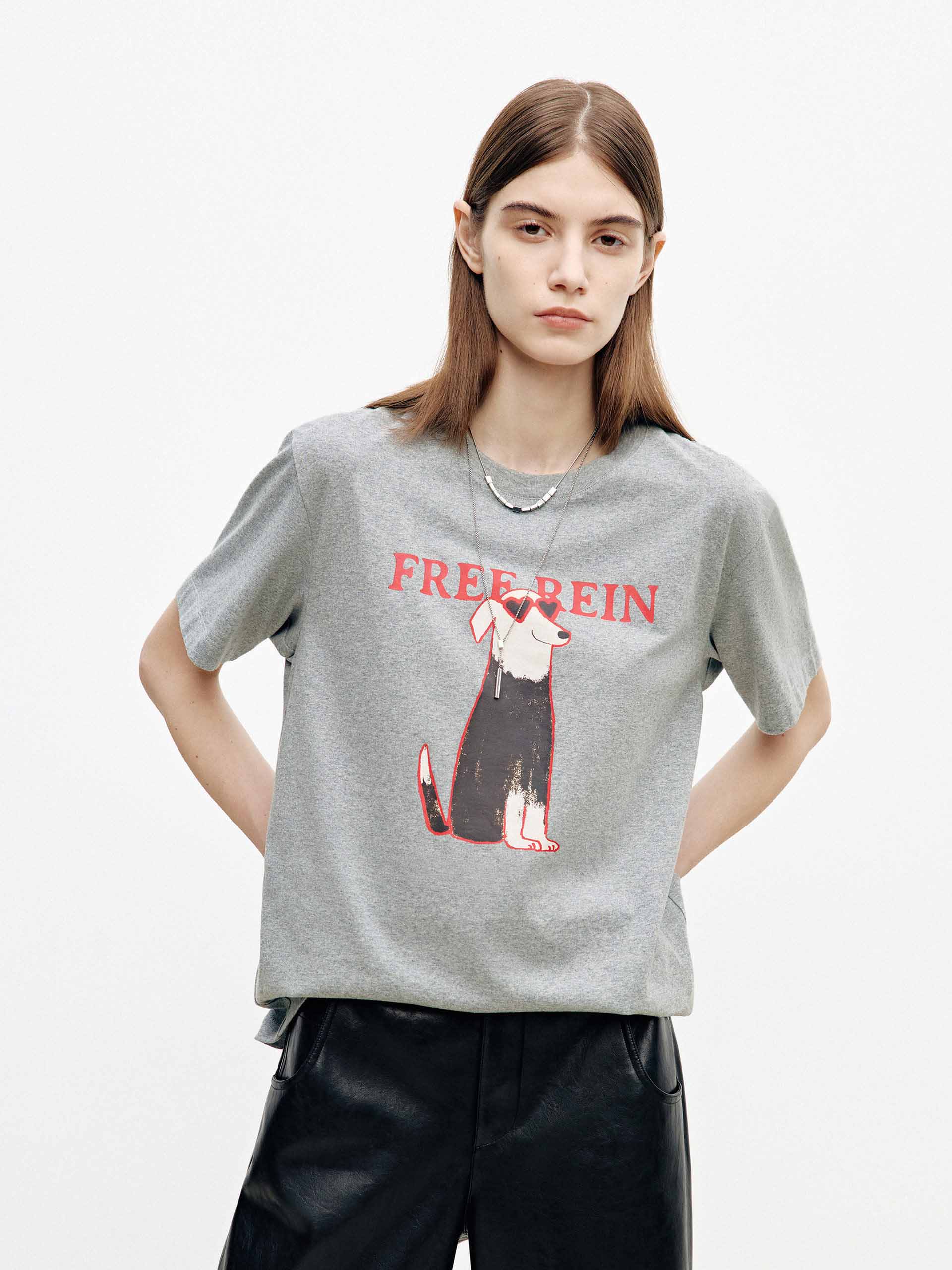 Puppy Pattern Crewneck T-shirt - Image 14