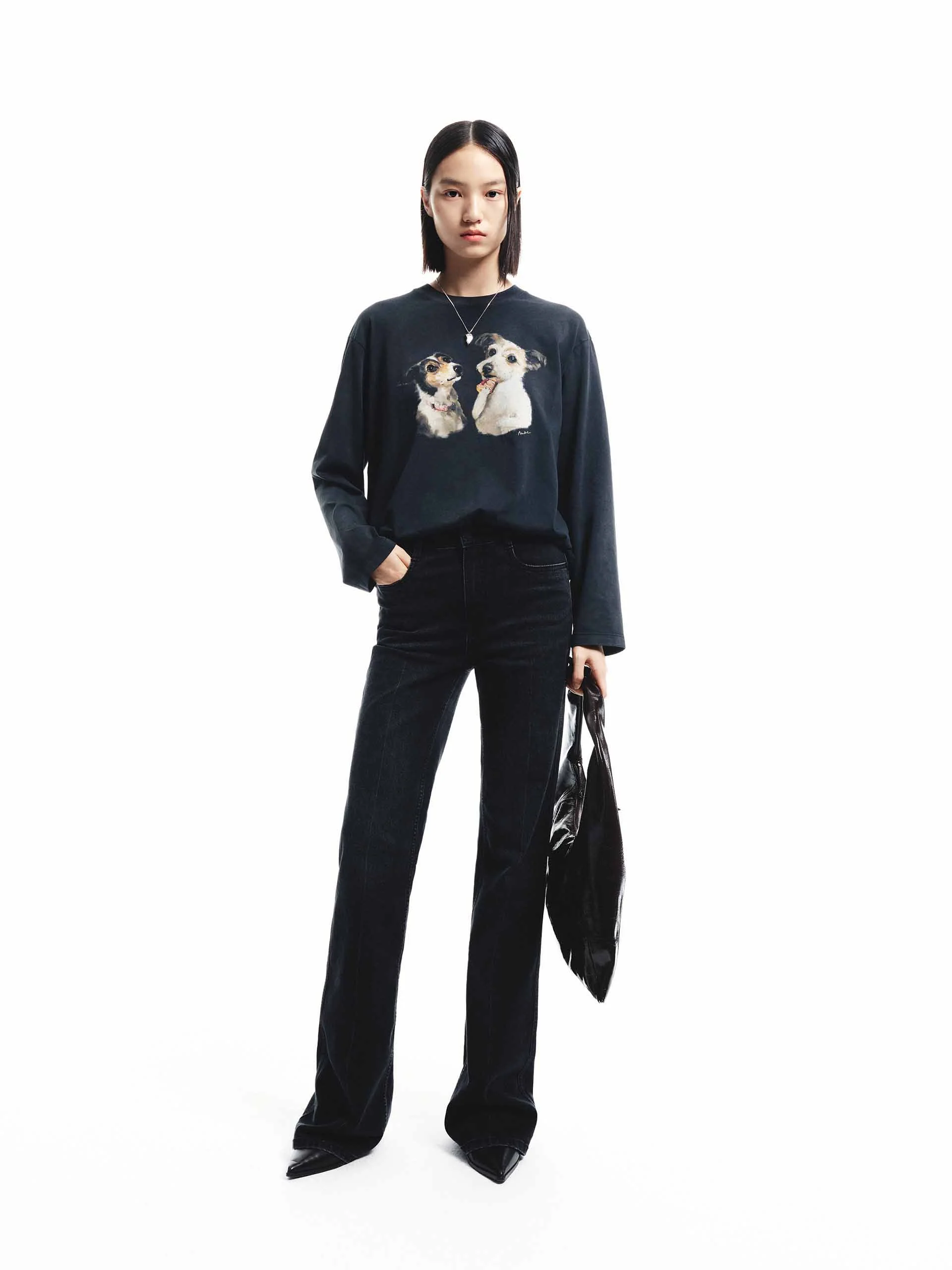 Puppy Print Loose T-shirt - Image 18
