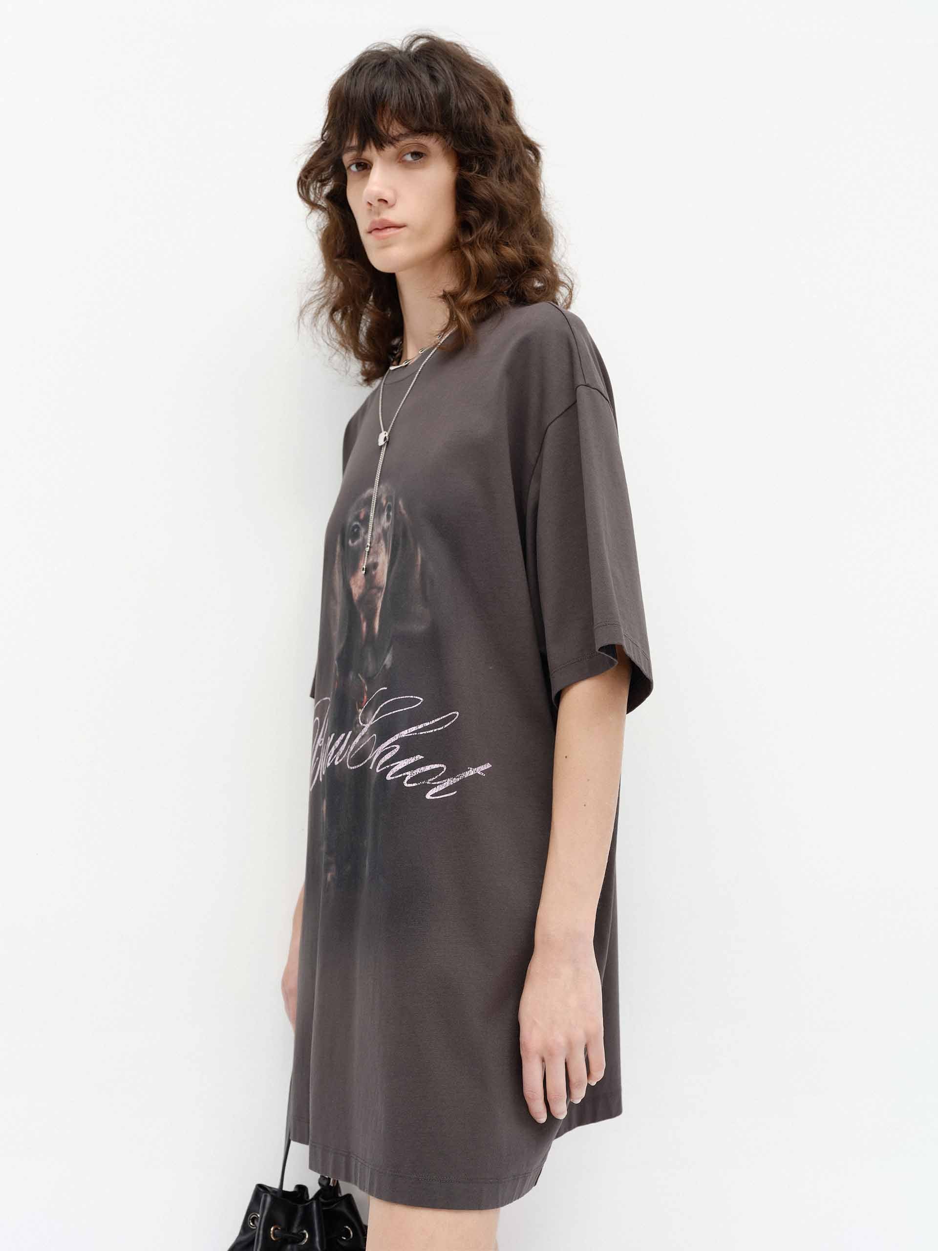 Puppy Print Oversized T-shirt - Image 6