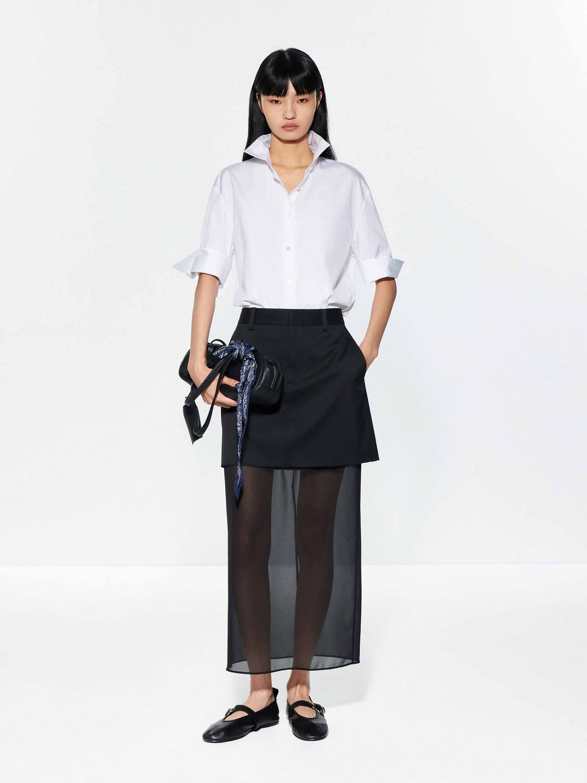 Pure Color Cotton Shirt - Image 16