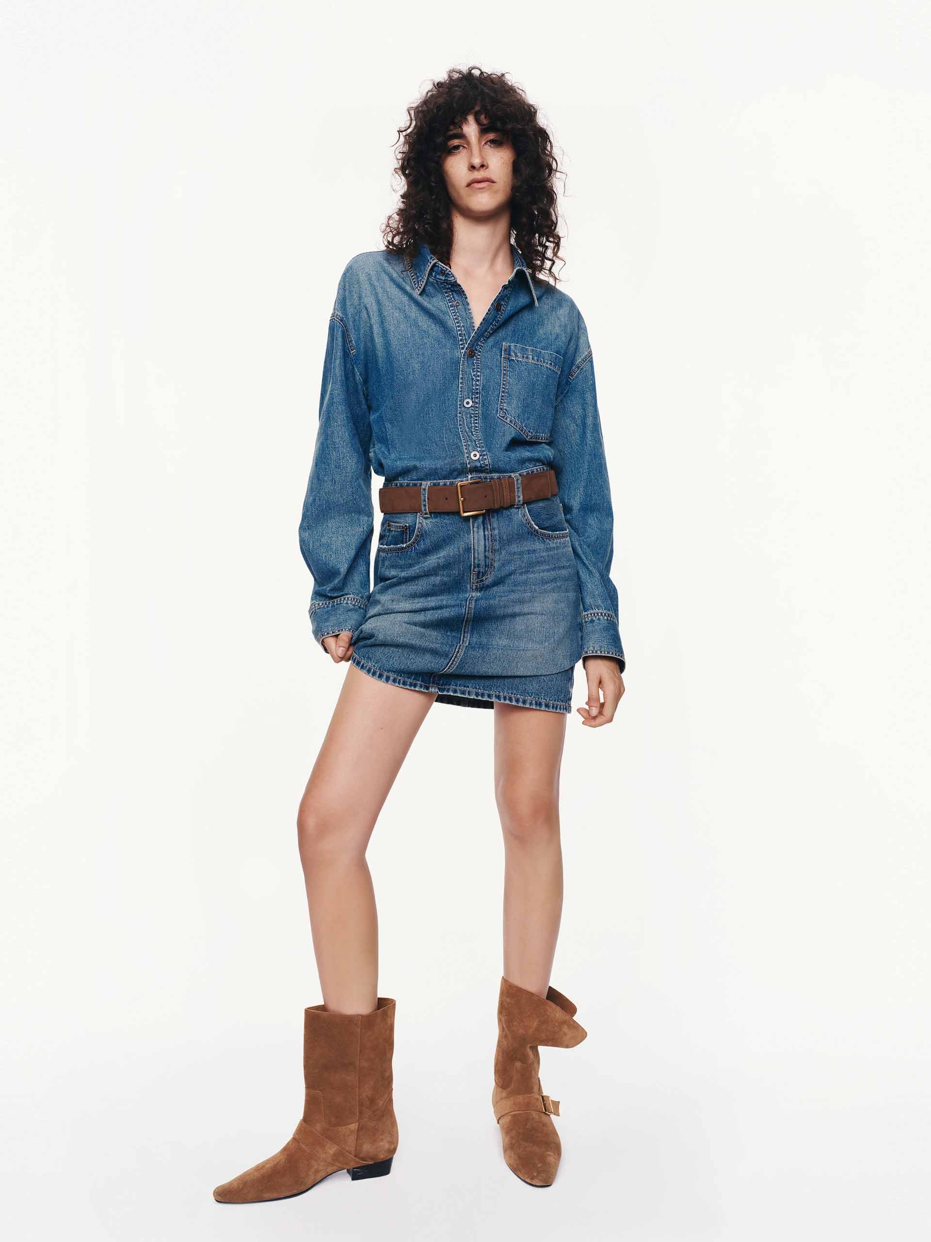 Pure Cotton Denim Dress - Image 2