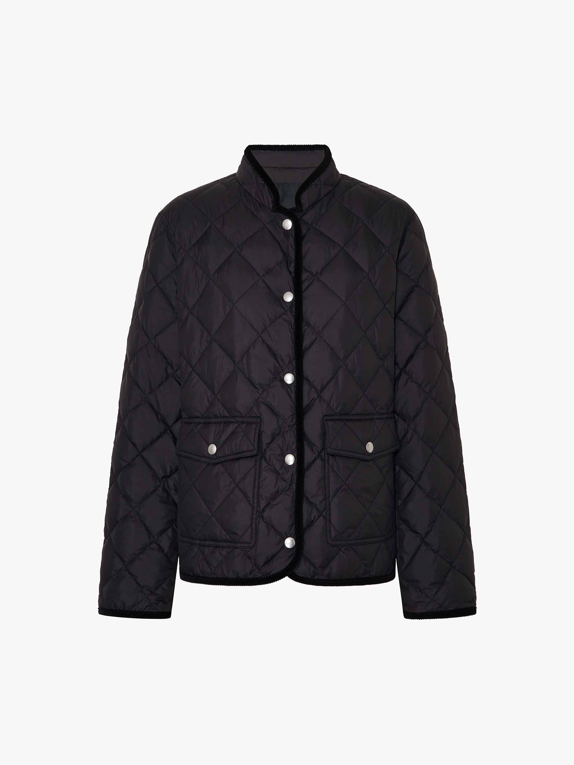 Quilted Mock Neck Down Jacket - Image 13