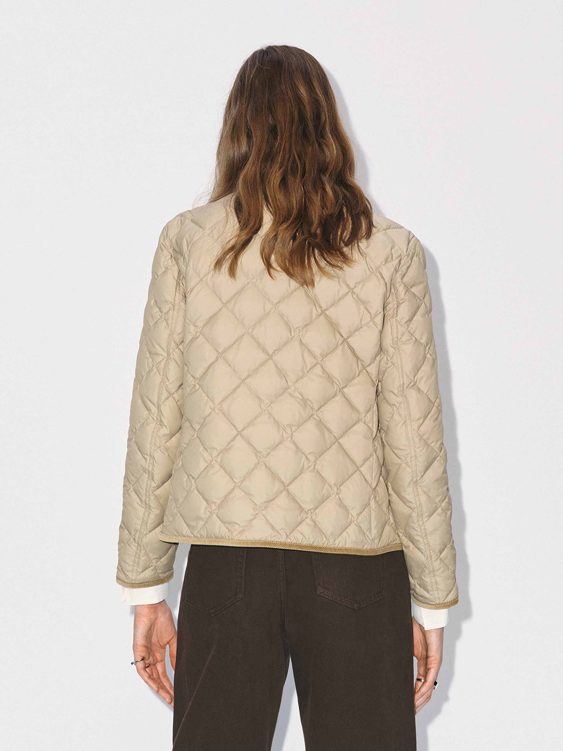 Quilted Mock Neck Down Jacket - Image 6