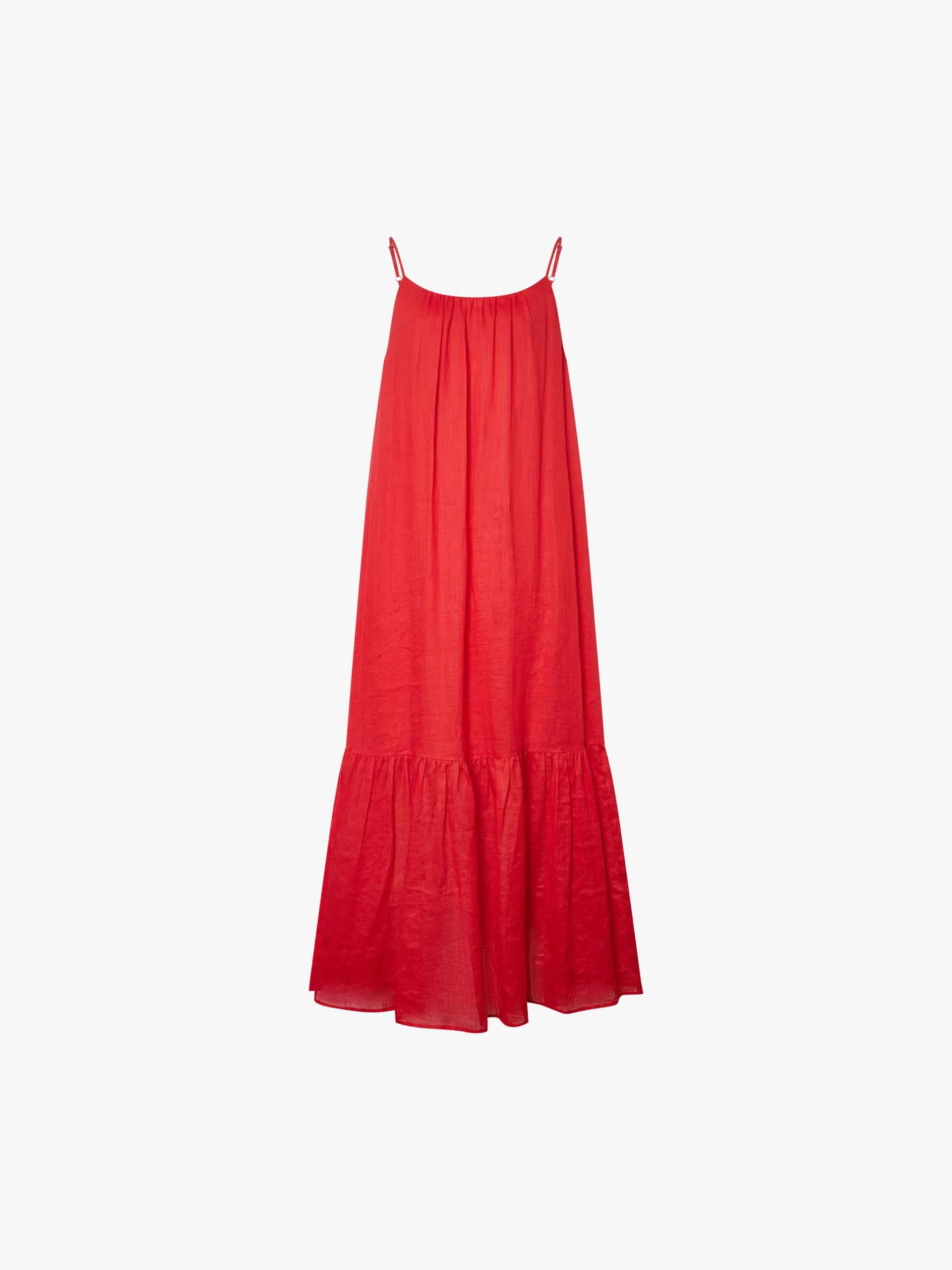 Ramie Ruffle Hem Maxi Dress - Image 13