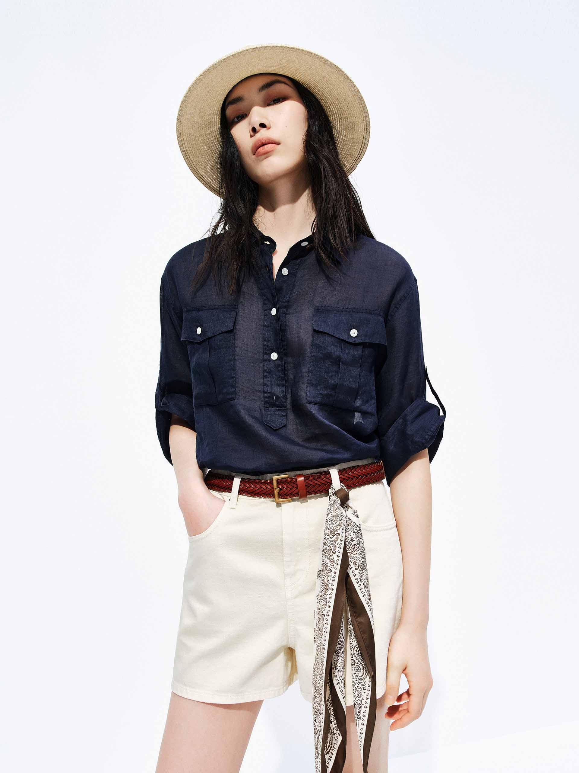 Ramie Utility Pocket Top