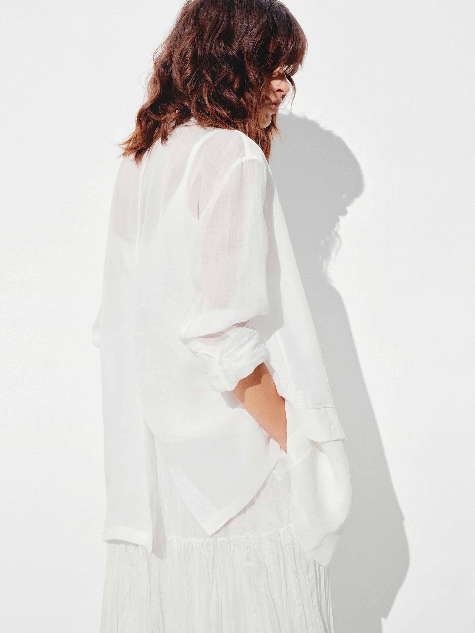 Comfy Ramie White Blazer - Image 4