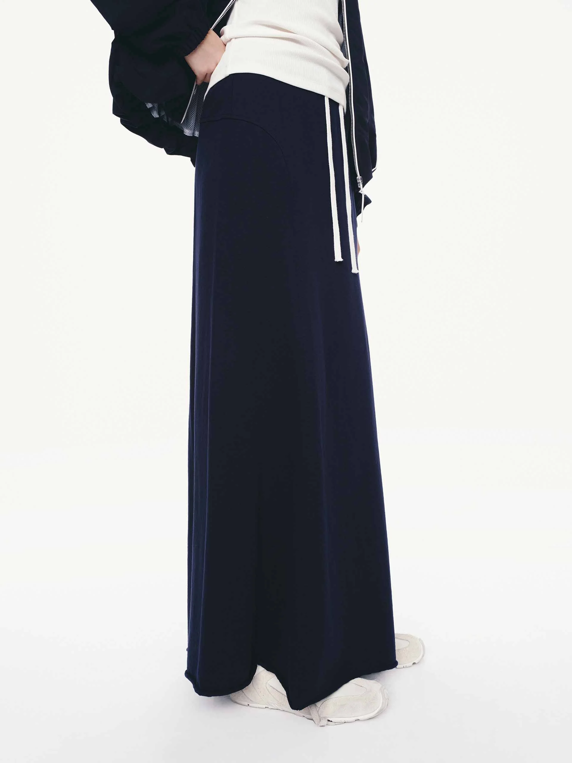 Raw Hem Drawstring Skirt - Image 3