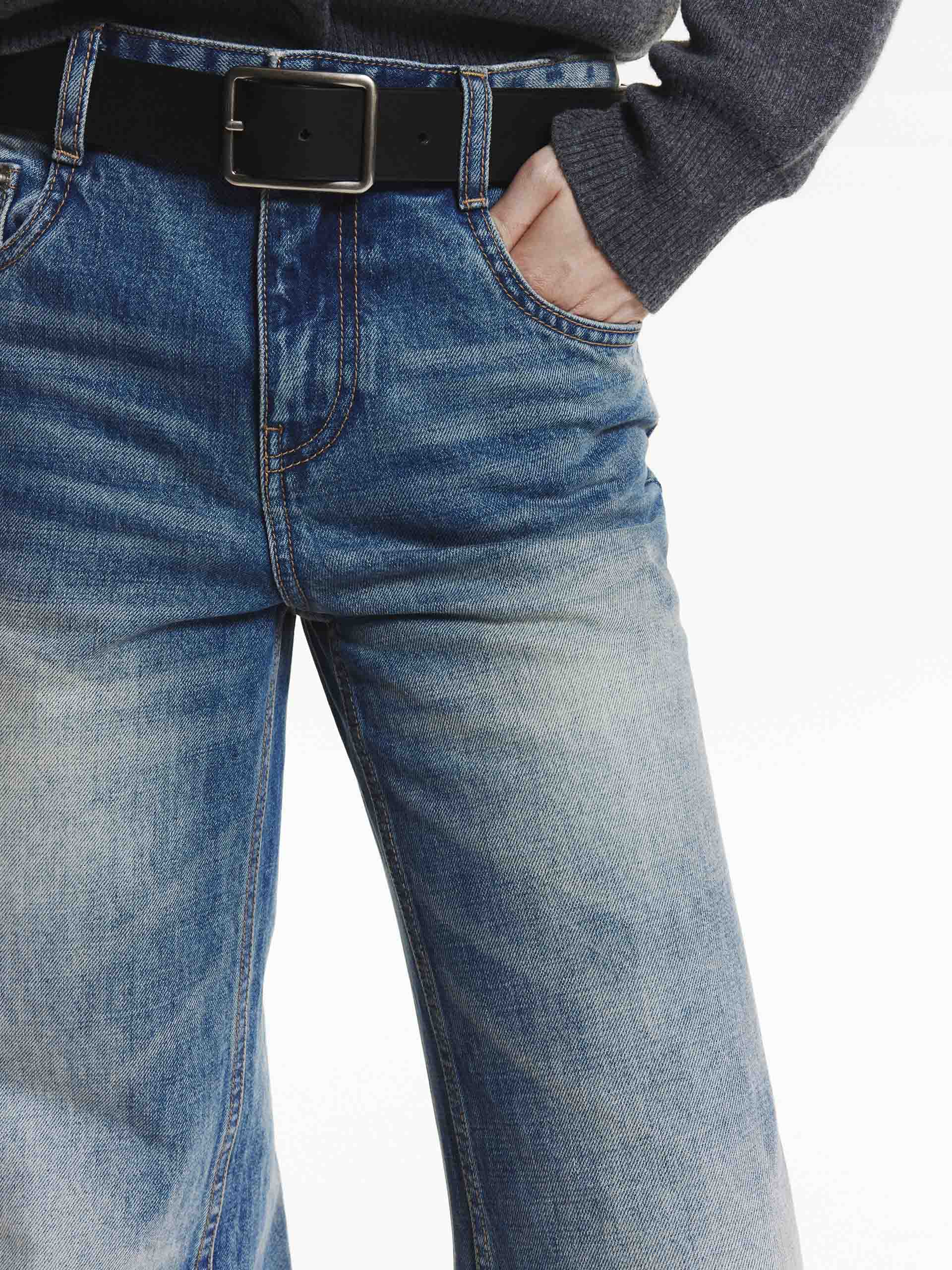 Raw Hem Flare Jeans - Image 7
