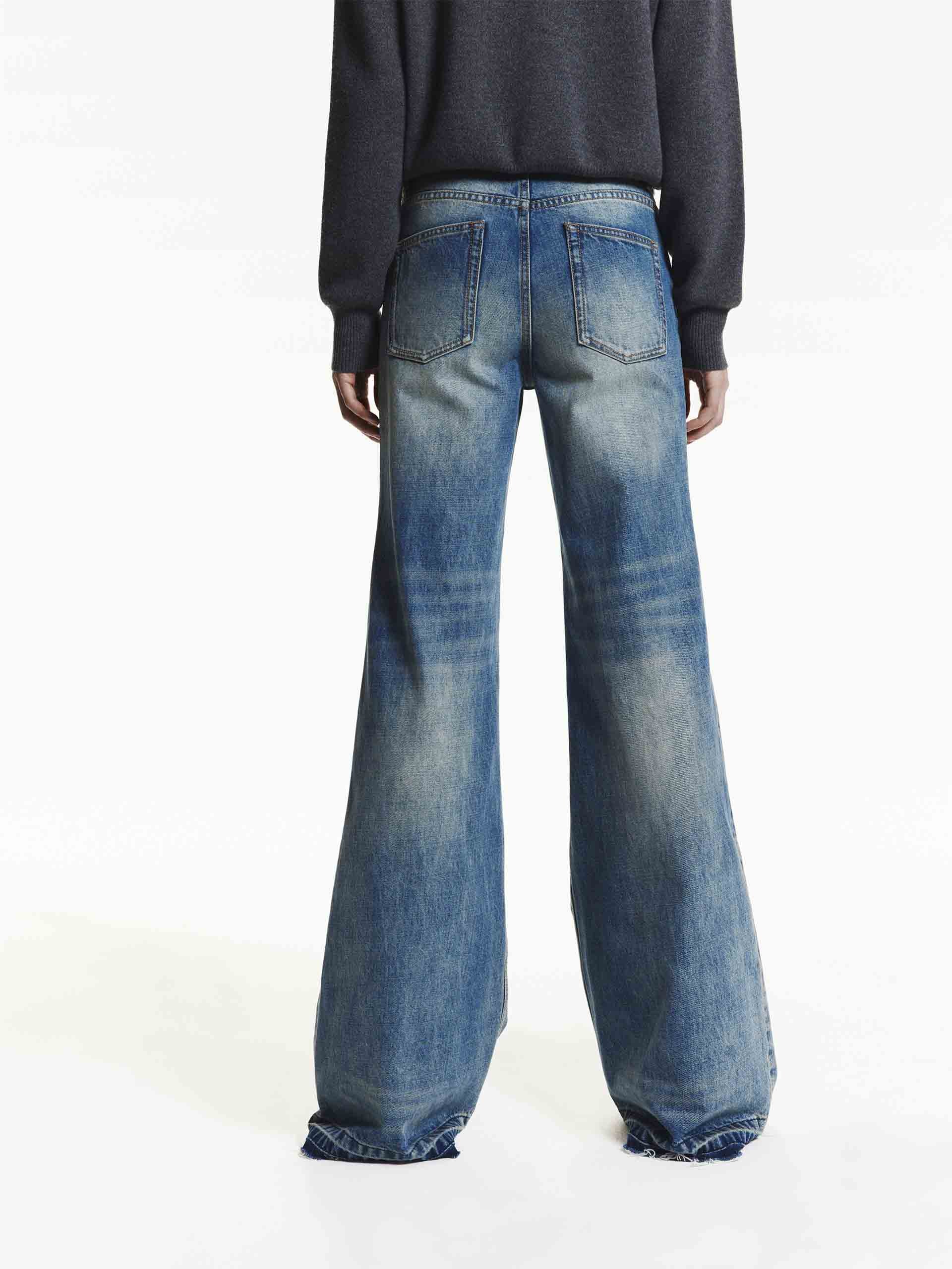 Raw Hem Flare Jeans - Image 8