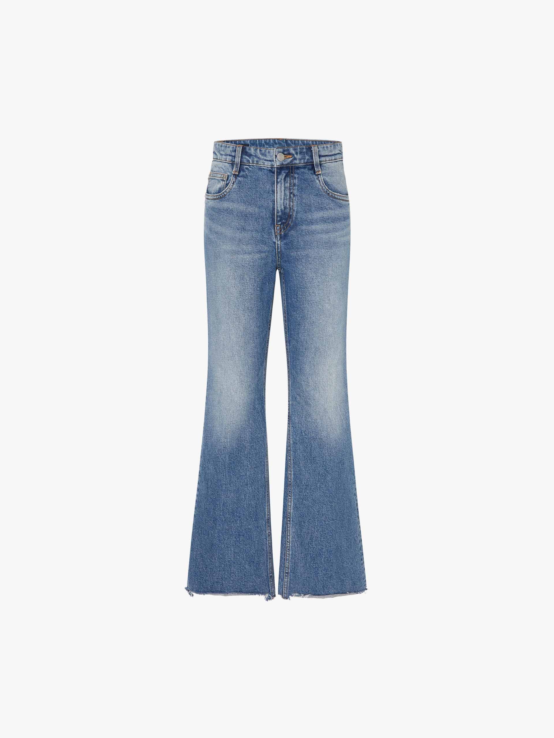 Raw Hem Flared Jeans - Image 5