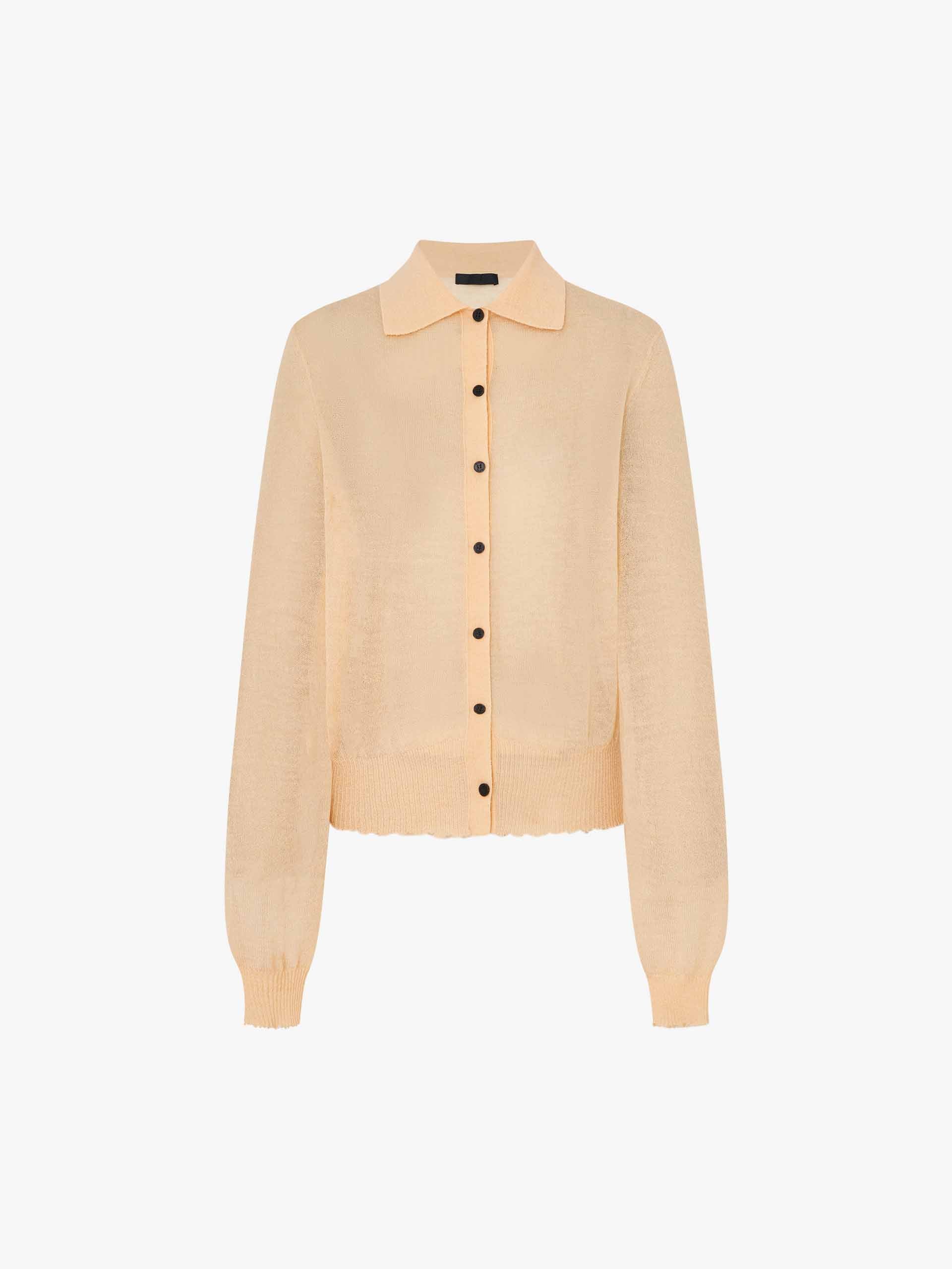 Raw Hem Knitted Cardigan - Image 5
