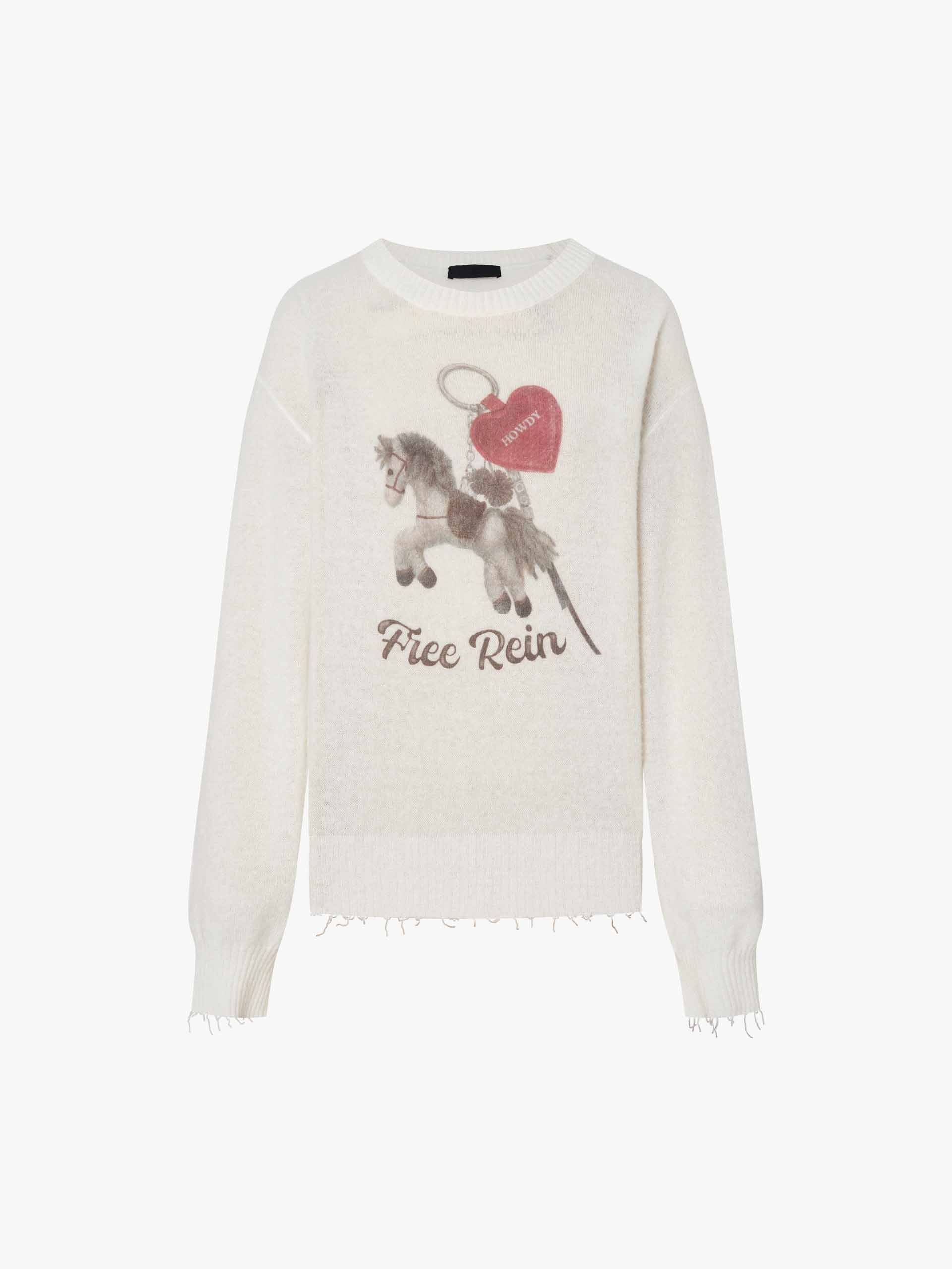 Raw Trim Printed Sweater - Image 13
