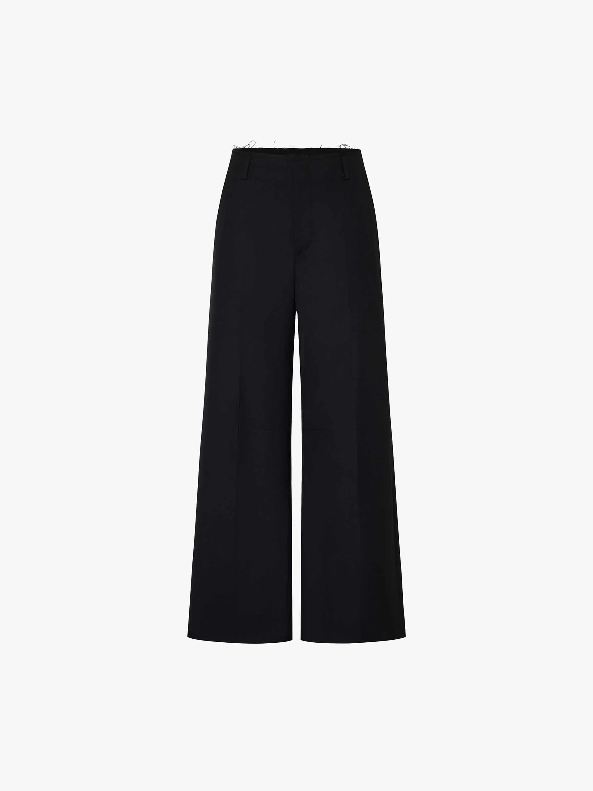 Raw Waistband Detail Trousers - Image 5