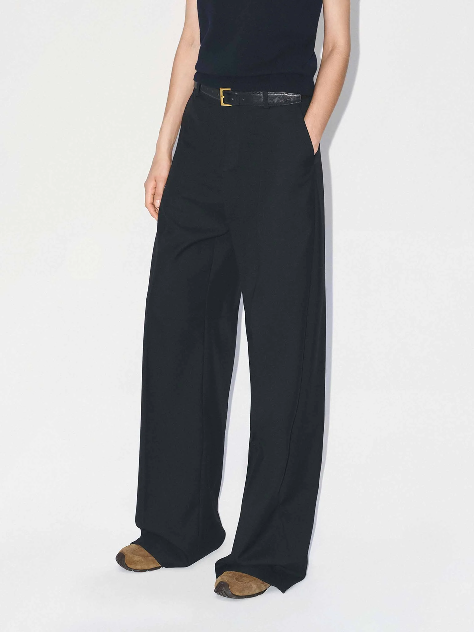 Raw Waistband Detail Trousers - Image 7