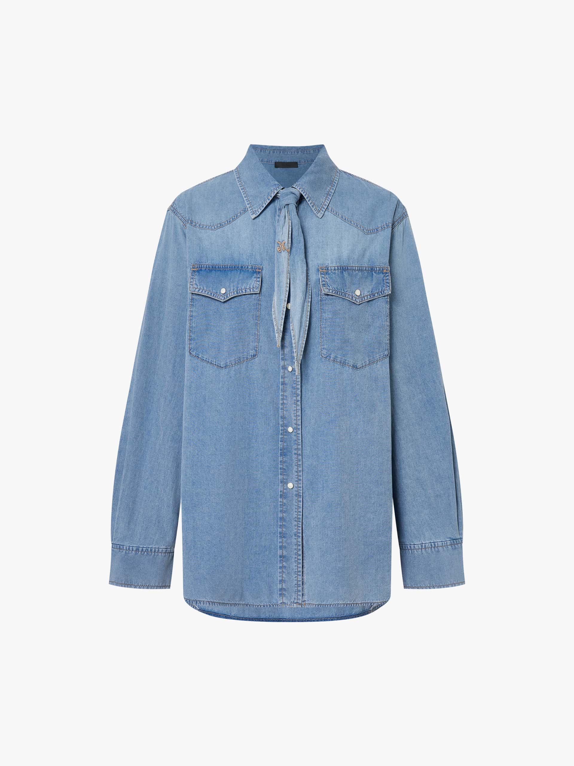 Relaxed Cotton Denim Shirt - Image 5