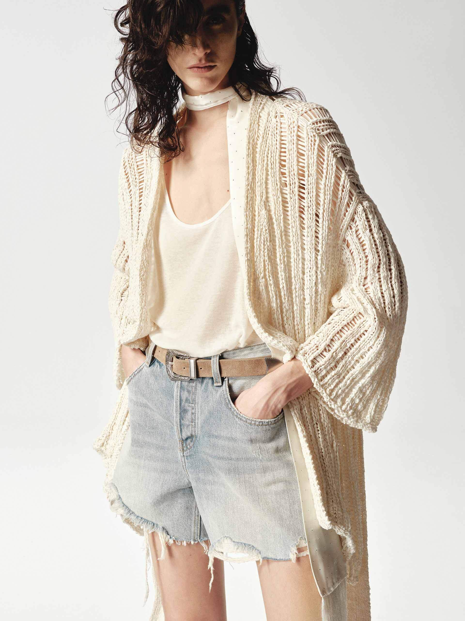 Relaxed Crochet Knit Cardigan - Image 5