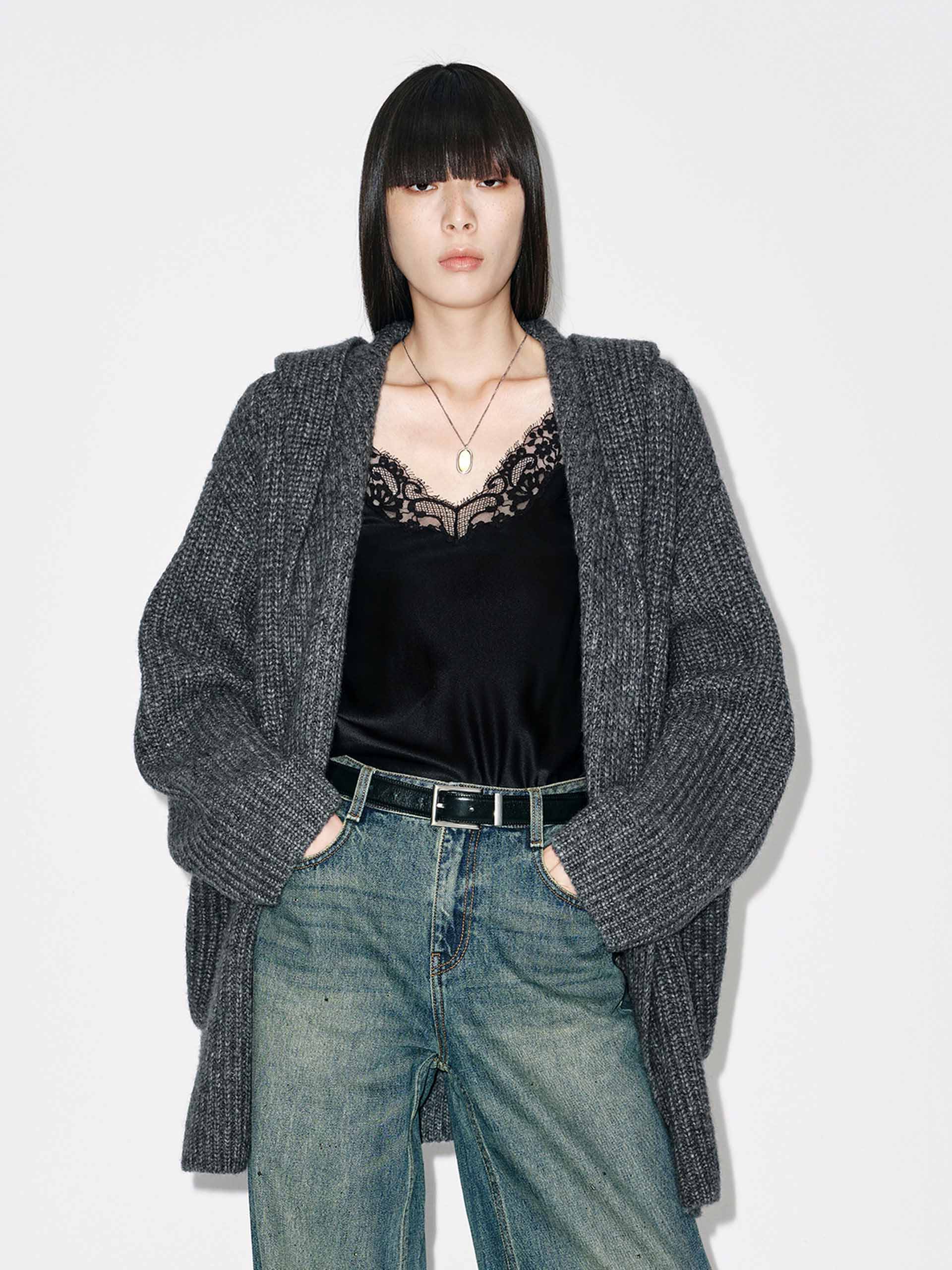 Relaxed Hooded Cardigan - Image 3