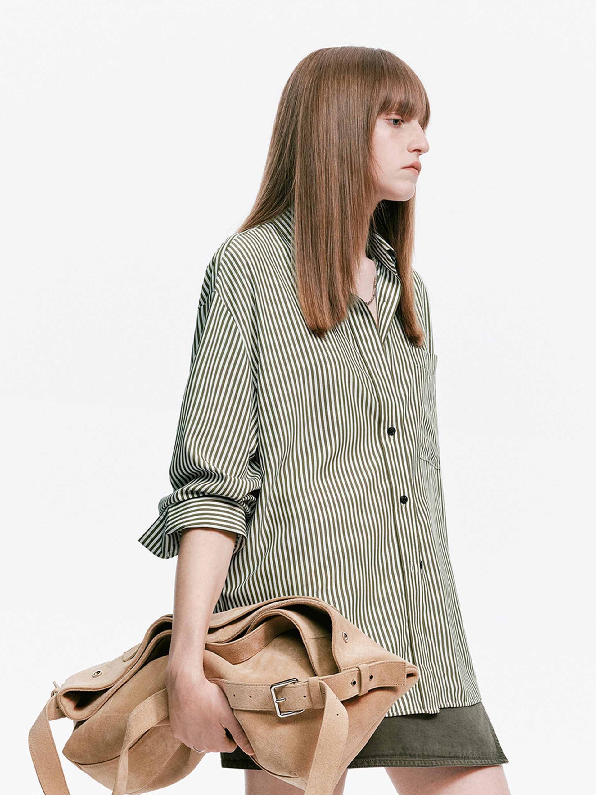 Relaxed Pinstripe Shirt - Image 6