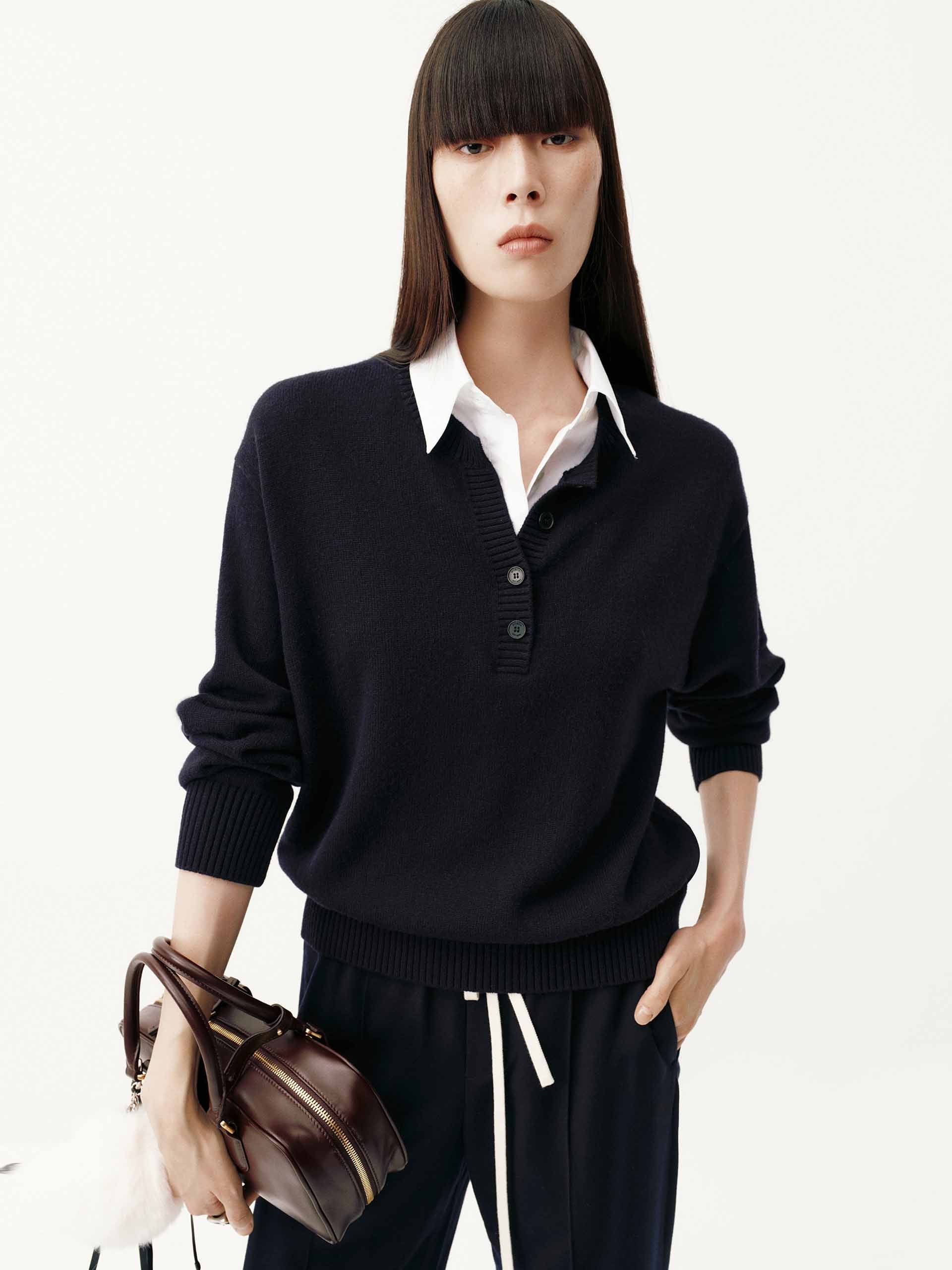 Removable Shirt Collar Sweater - Image 7