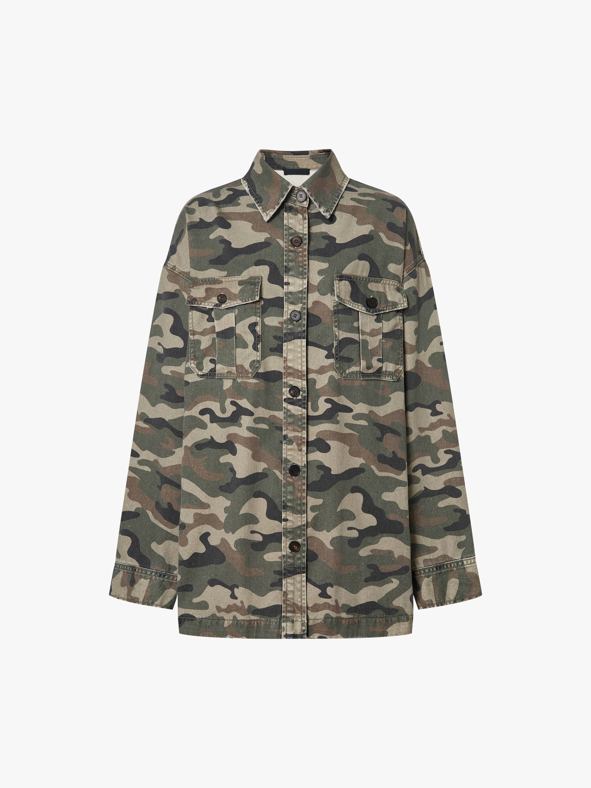 Rhinestone Detail Camo Jacket - Image 5