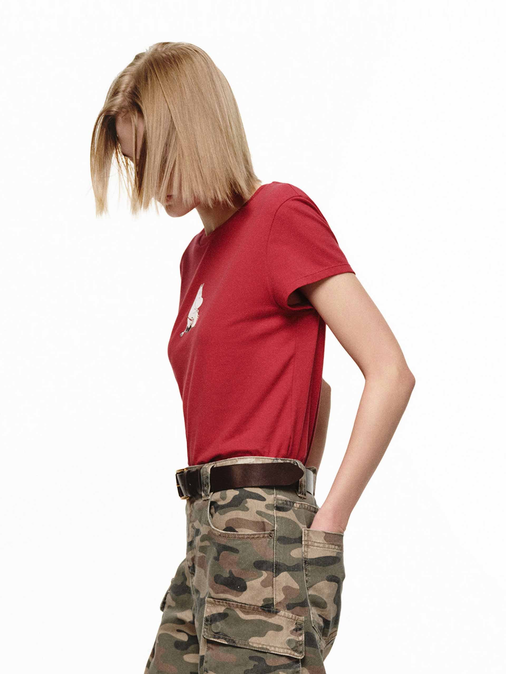 Rhinestone Detail Printed T-shirt - Image 10