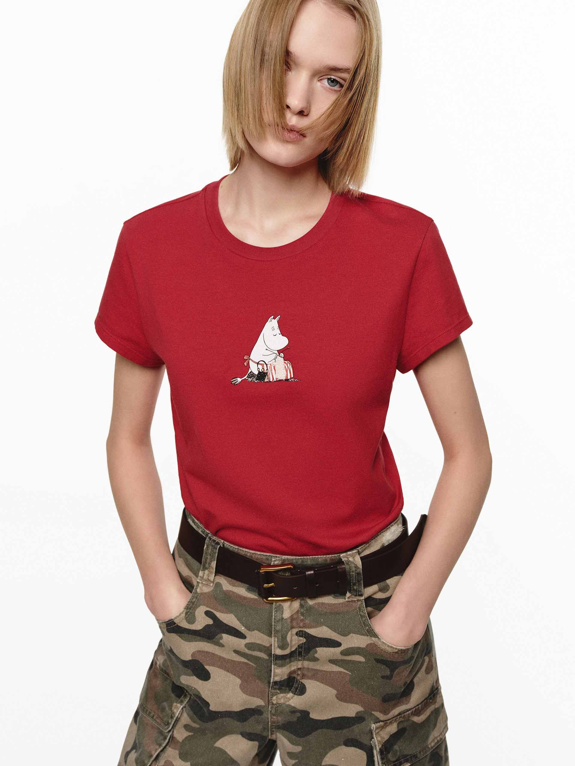 Rhinestone Detail Printed T-shirt - Image 8